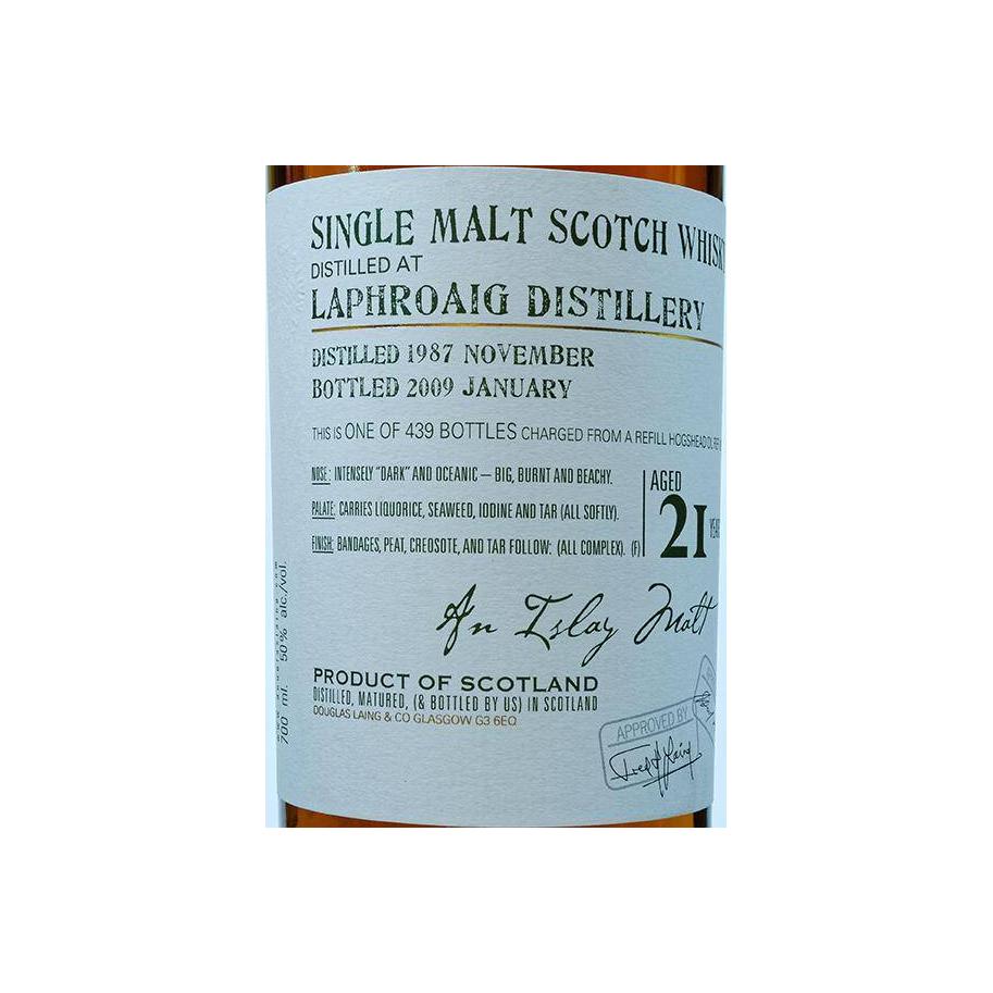 Laphroaig Old Malt Cask 1987 21 Years Single Malt Whisky 2