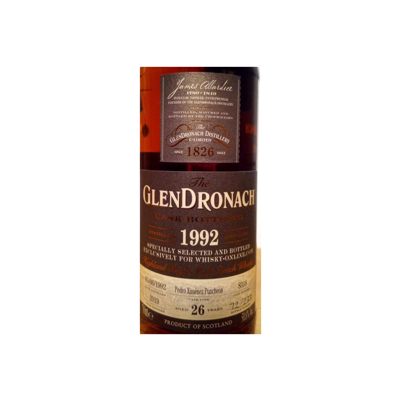 GlenDronach 1992 26 Years Single Malt Whisky 3