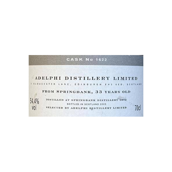Springbank 1970 33 Years Single Malt Whisky 3
