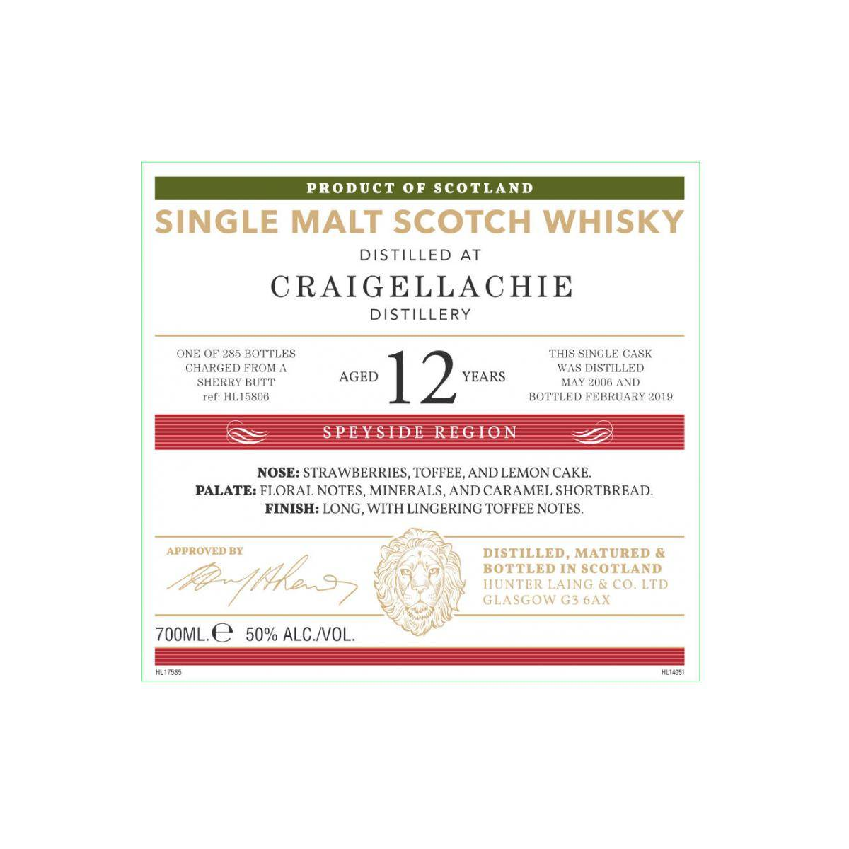 Craigellachie Old Malt Cask 2006 12 Years Single Malt Whisky