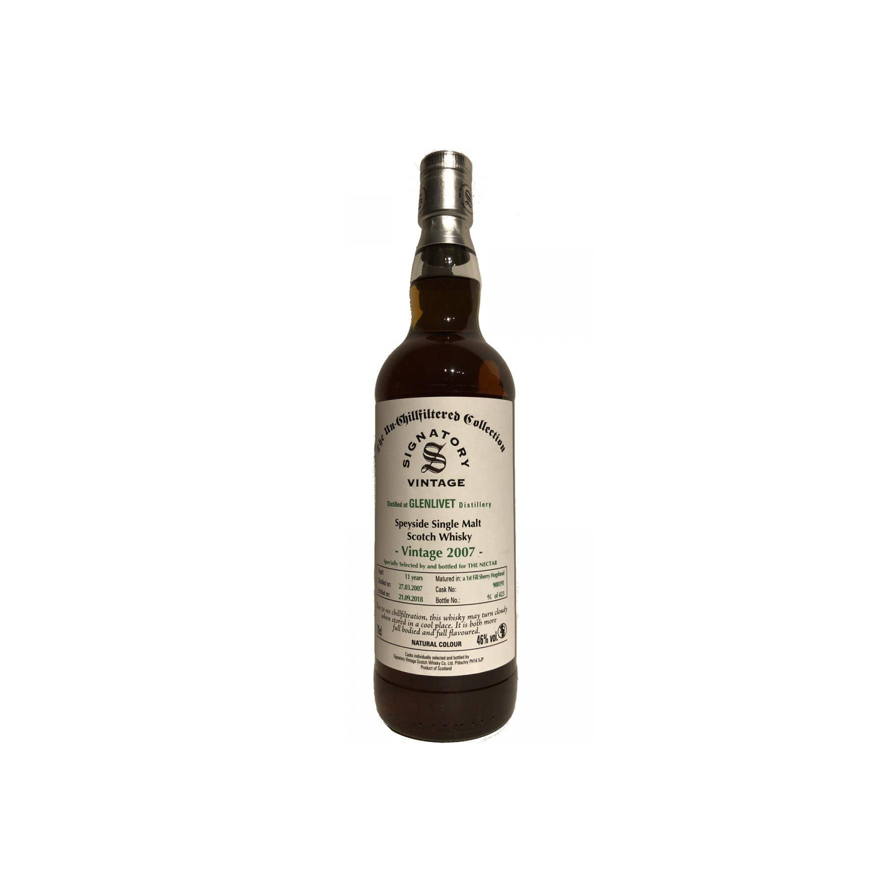 The Glenlivet The Un-Chillfiltered Collection 2007 11 Years Single Malt Whisky 2
