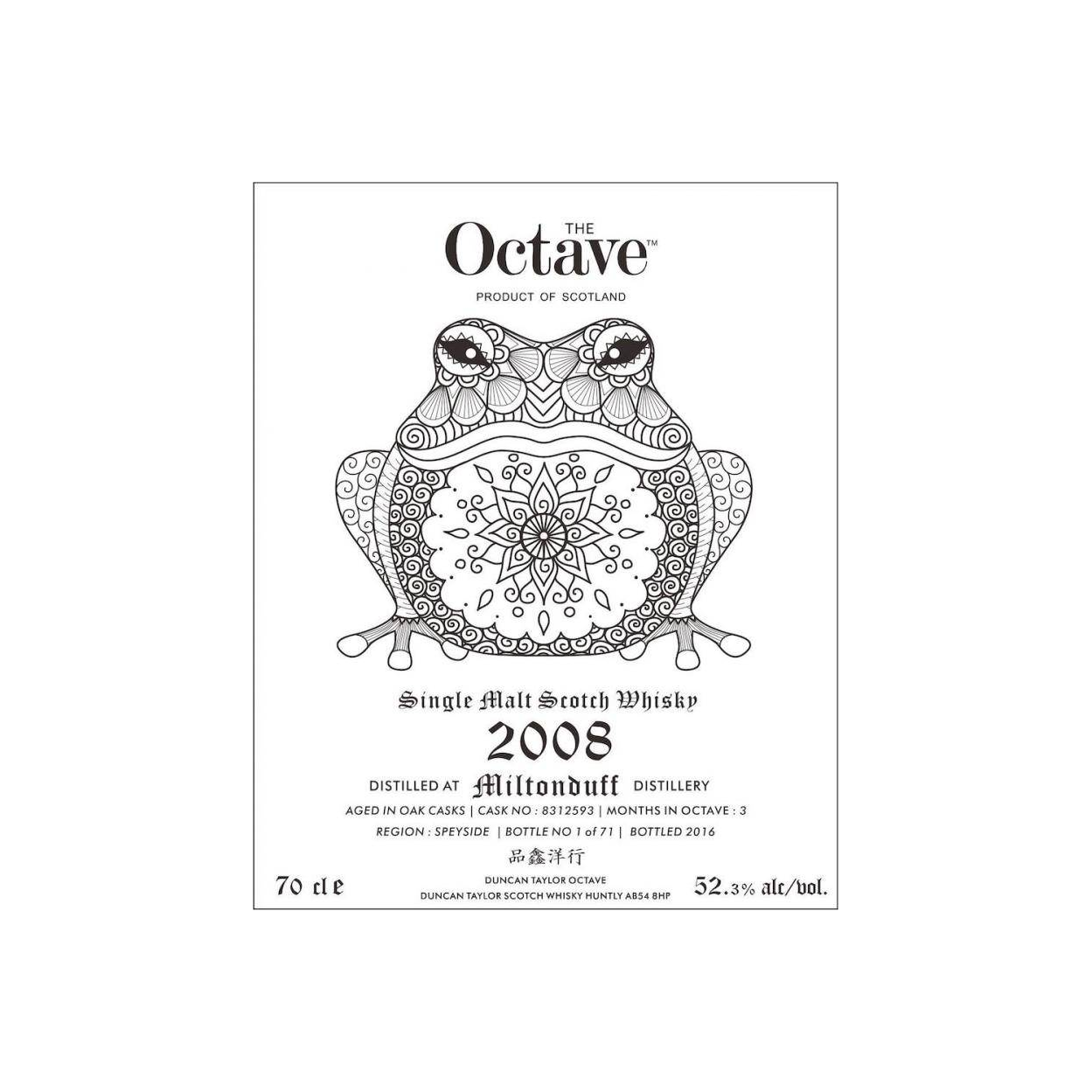 Miltonduff The Octave 2008 8 Years Single Malt Whisky