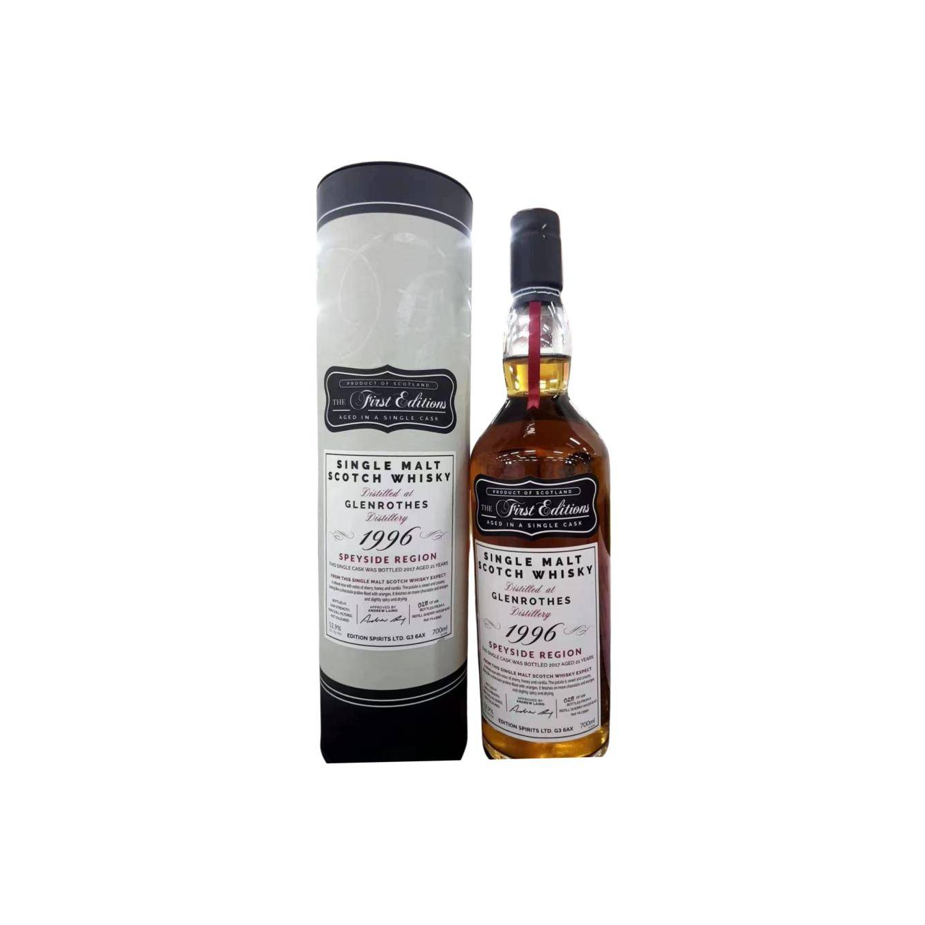 The Glenrothes The First Editions 1996 21 Years Single Malt Whisky