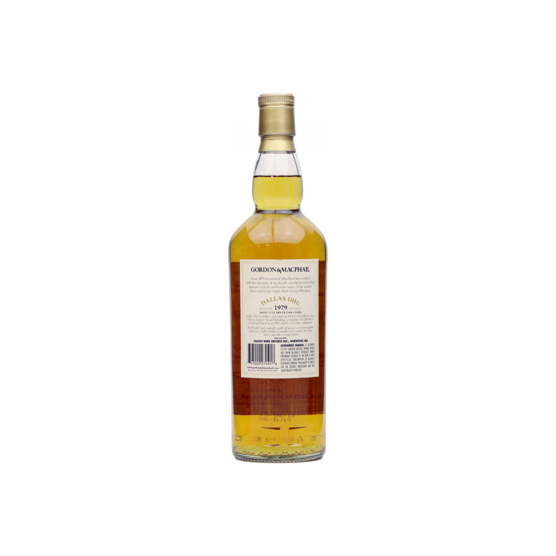 Dallas Dhu Licensed Bottling 1979 33 Years Single Malt Whisky