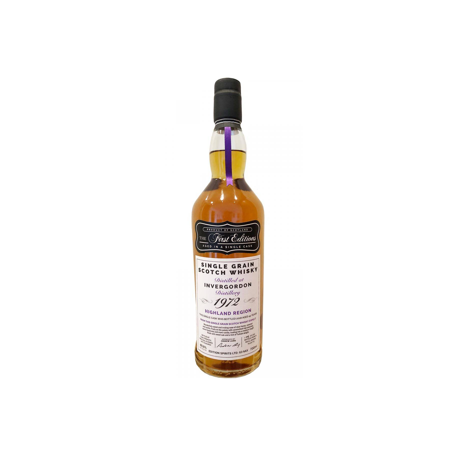 Invergordon The First Editions 1972 45 Years Single Grain Whisky