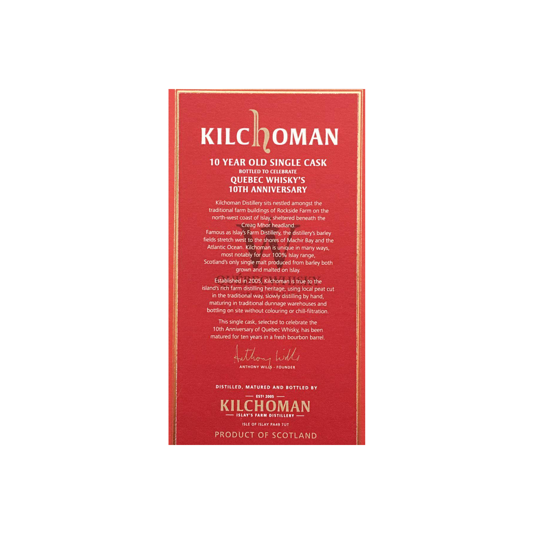 Kilchoman 2008 10 Years Single Malt Whisky 2
