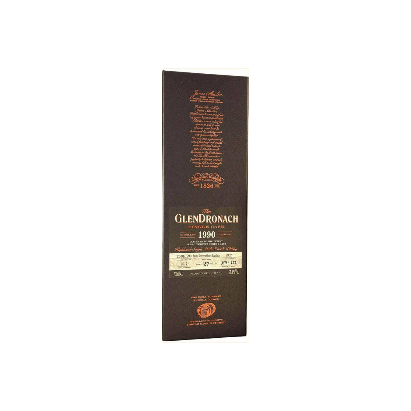 GlenDronach 1990 27 Years Single Malt Whisky 3