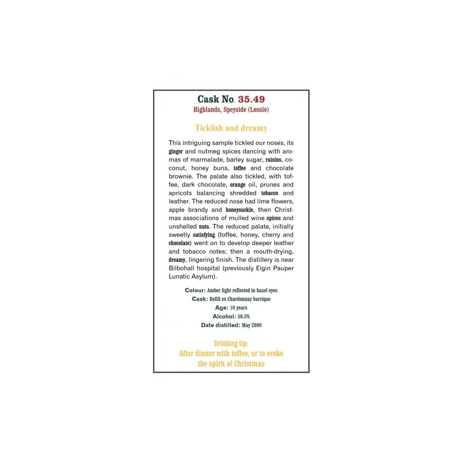 The Scotch Malt Whisky Society 2000 11 Years Single Malt Whisky