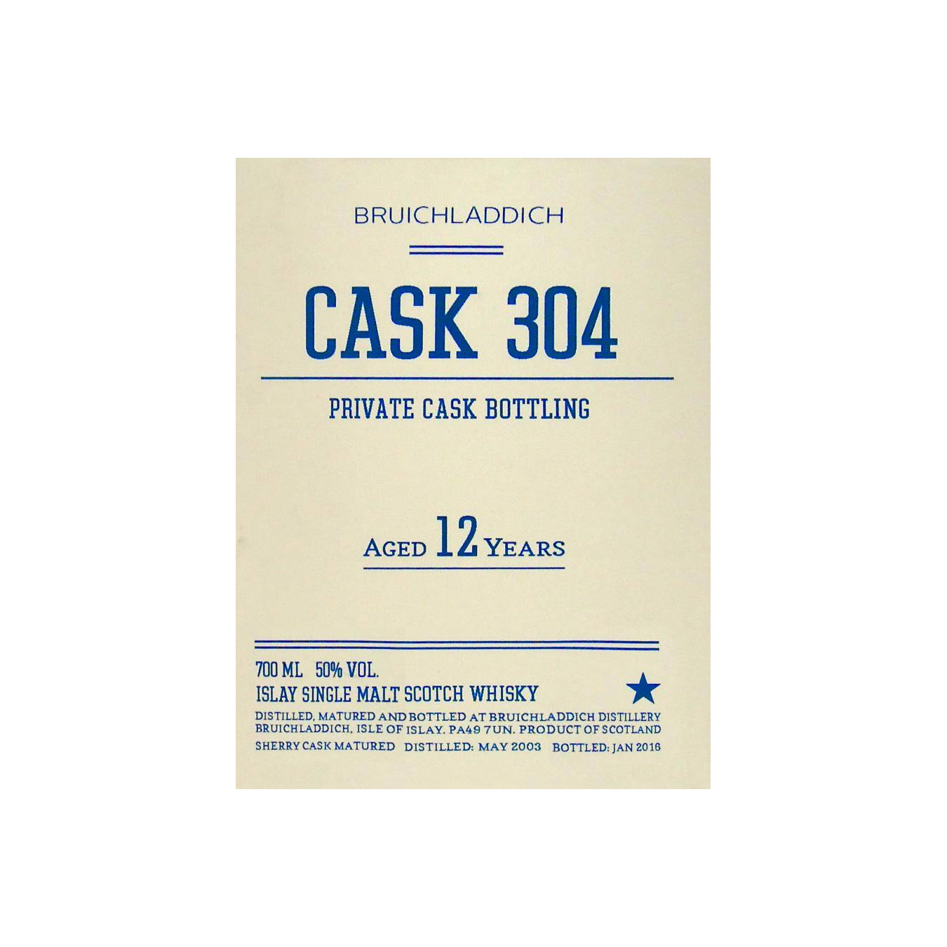 Bruichladdich 2003 12 Years Single Malt Whisky 3