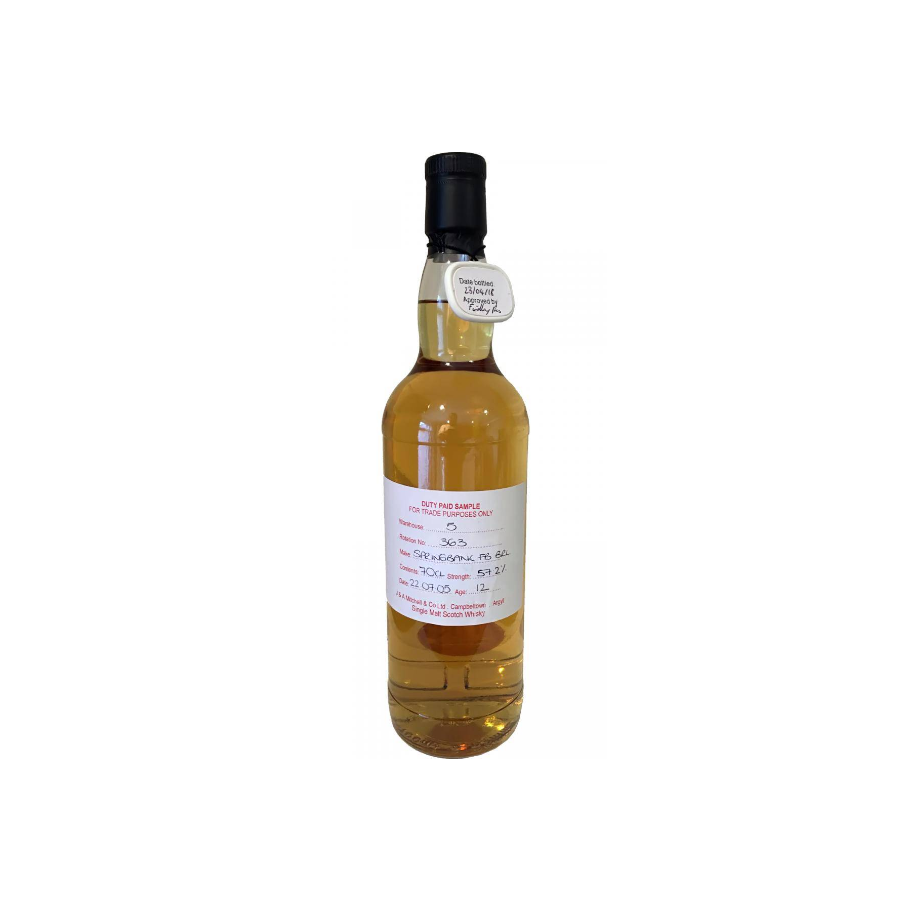 Springbank Duty Paid Sample - For Trade Purposes Only 2005 12 Years Single Malt Whisky