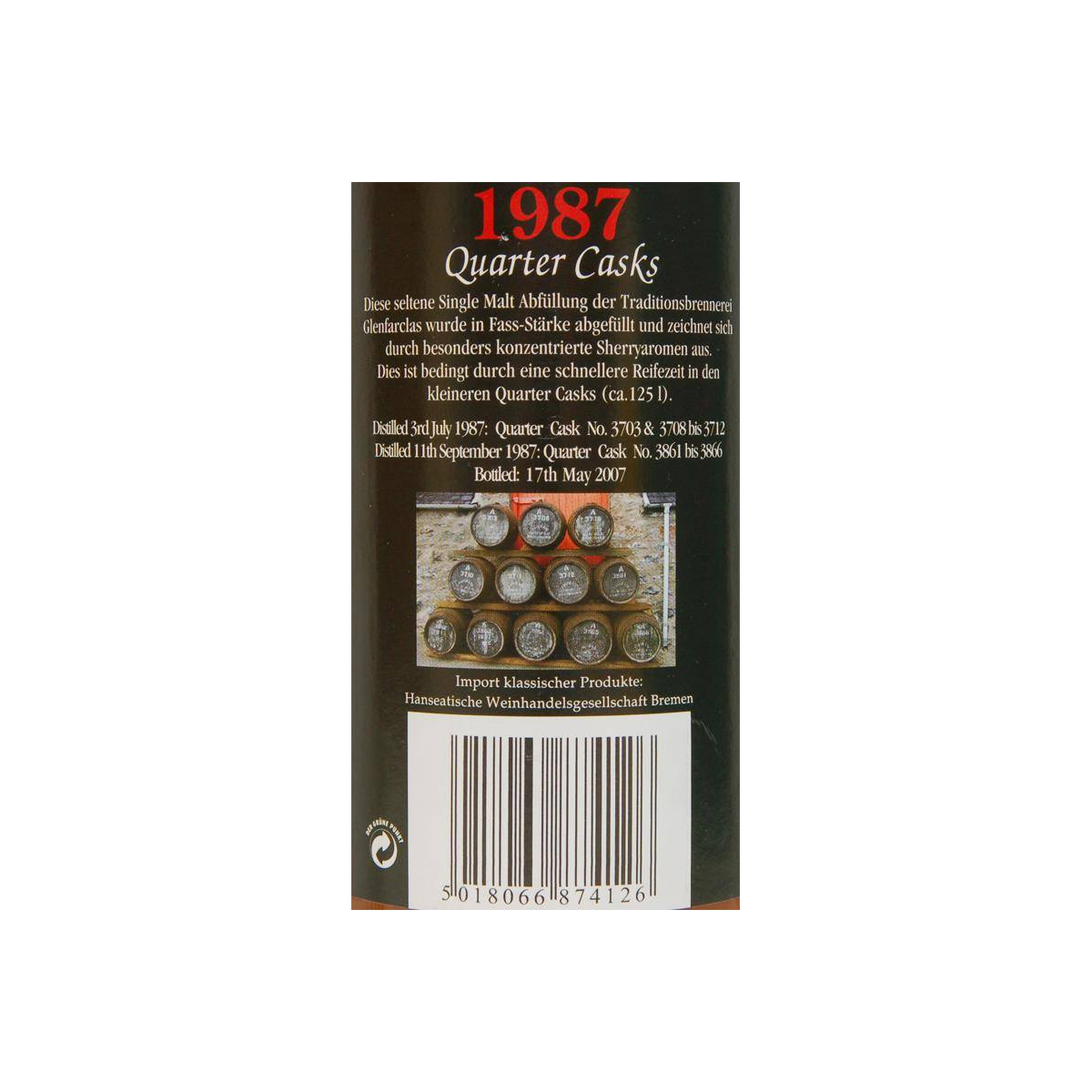 Glenfarclas 1987 19 Years Single Malt Whisky 3