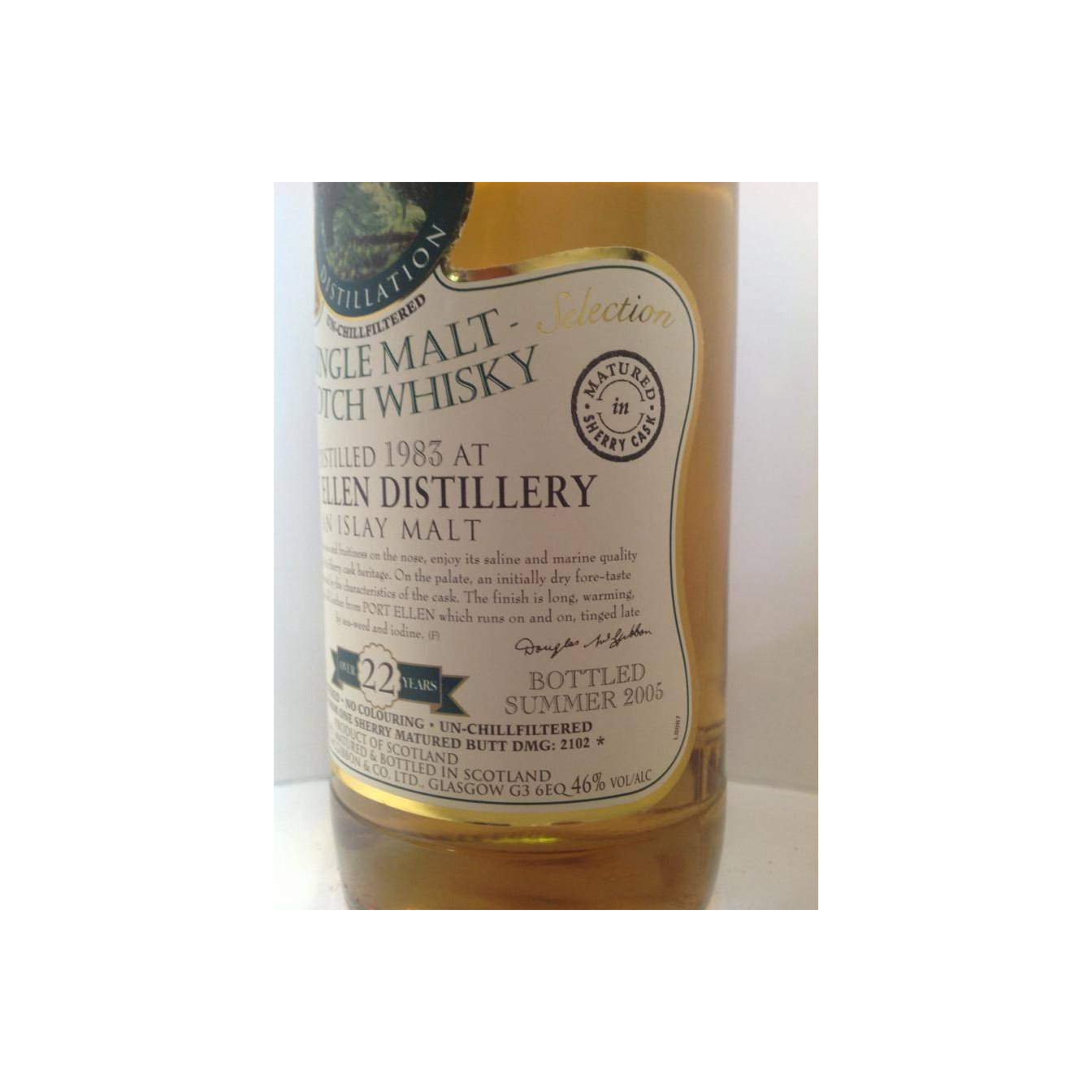 Port Ellen McGibbon's Provenance 1983 22 Years Single Malt Whisky 3