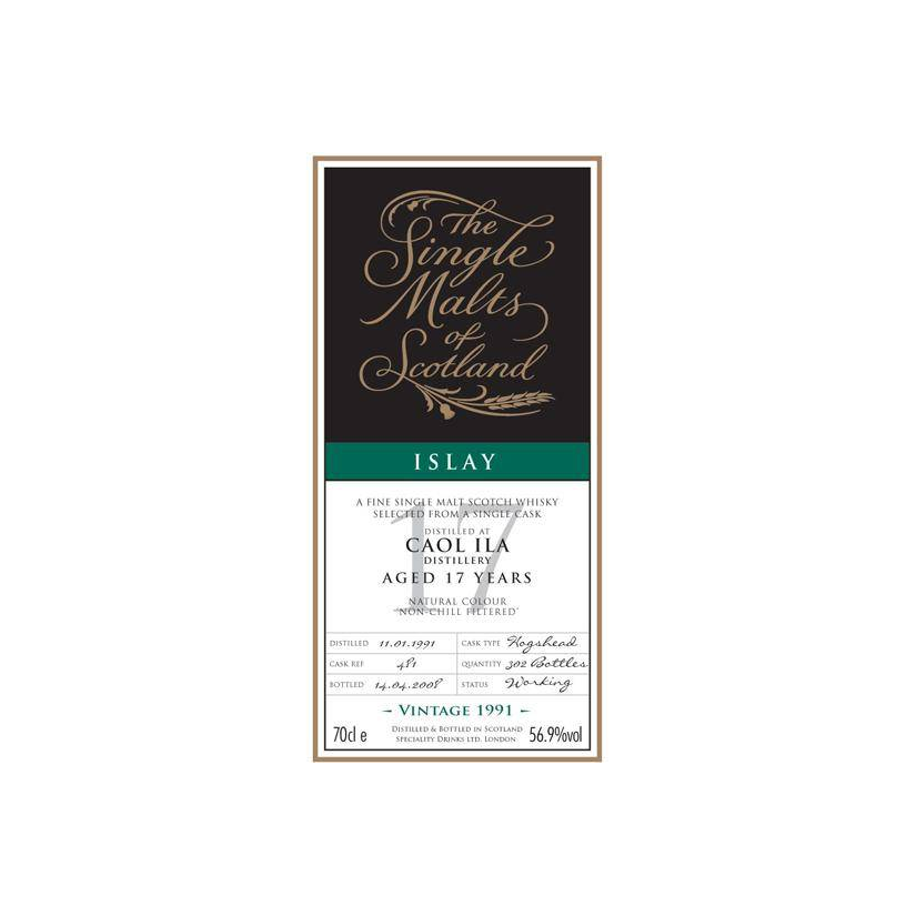Caol Ila The Single Malts of Scotland 1991 17 Years Single Malt Whisky 2