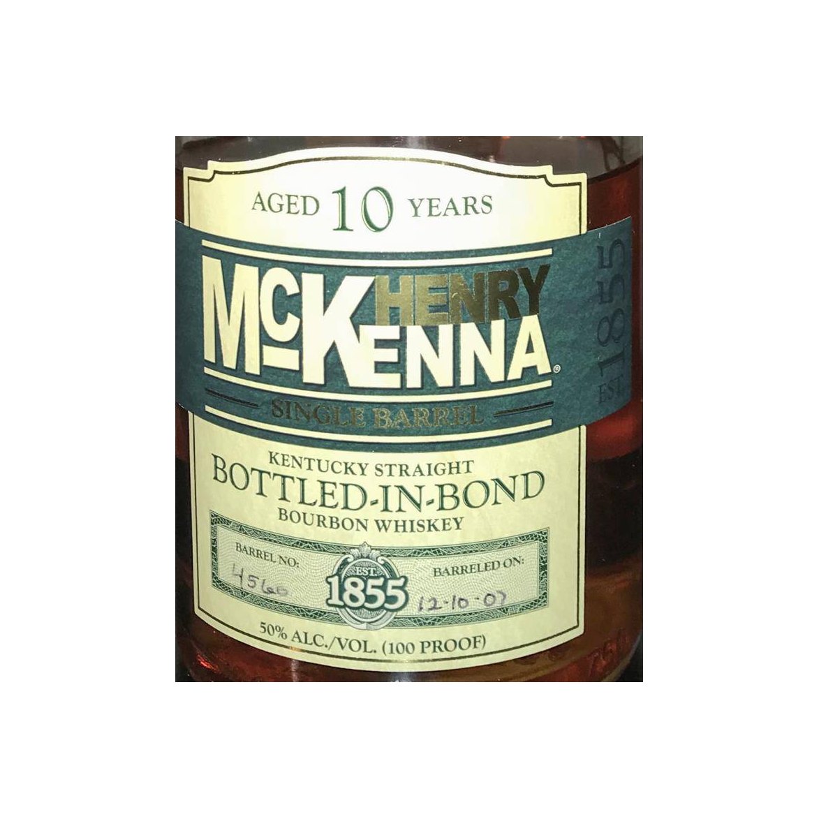 Henry McKenna Single Cask 2007 10 Years Bourbon Whisky 2