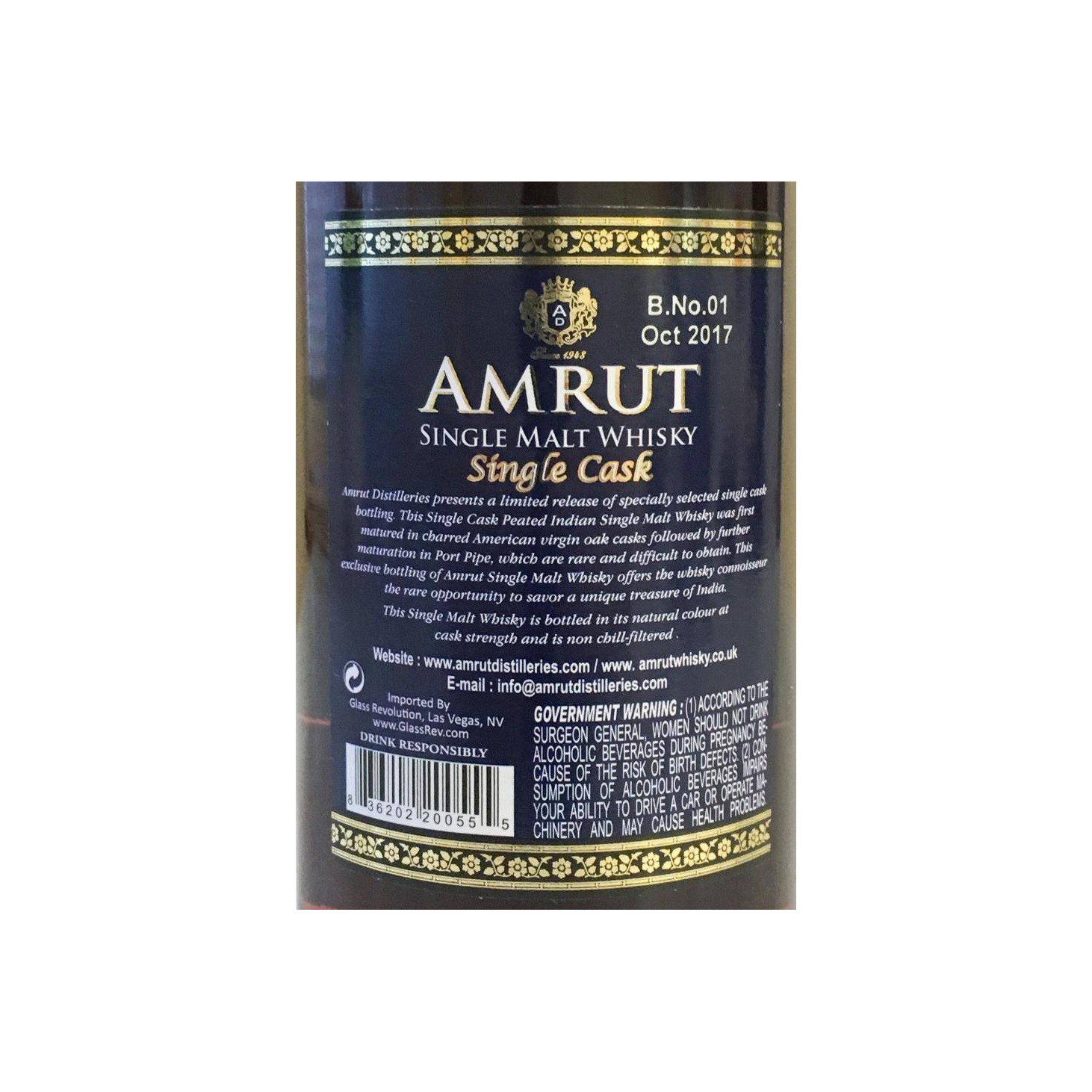 Amrut Single Cask 2013 4 Years Single Malt Whisky 2