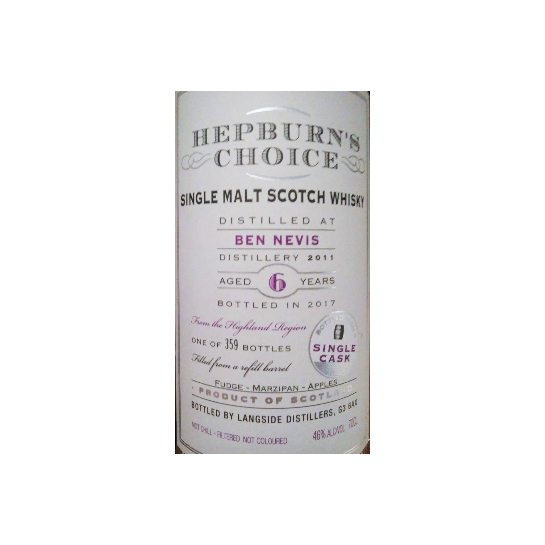 Ben Nevis 2011 6 Years Single Malt Whisky 2