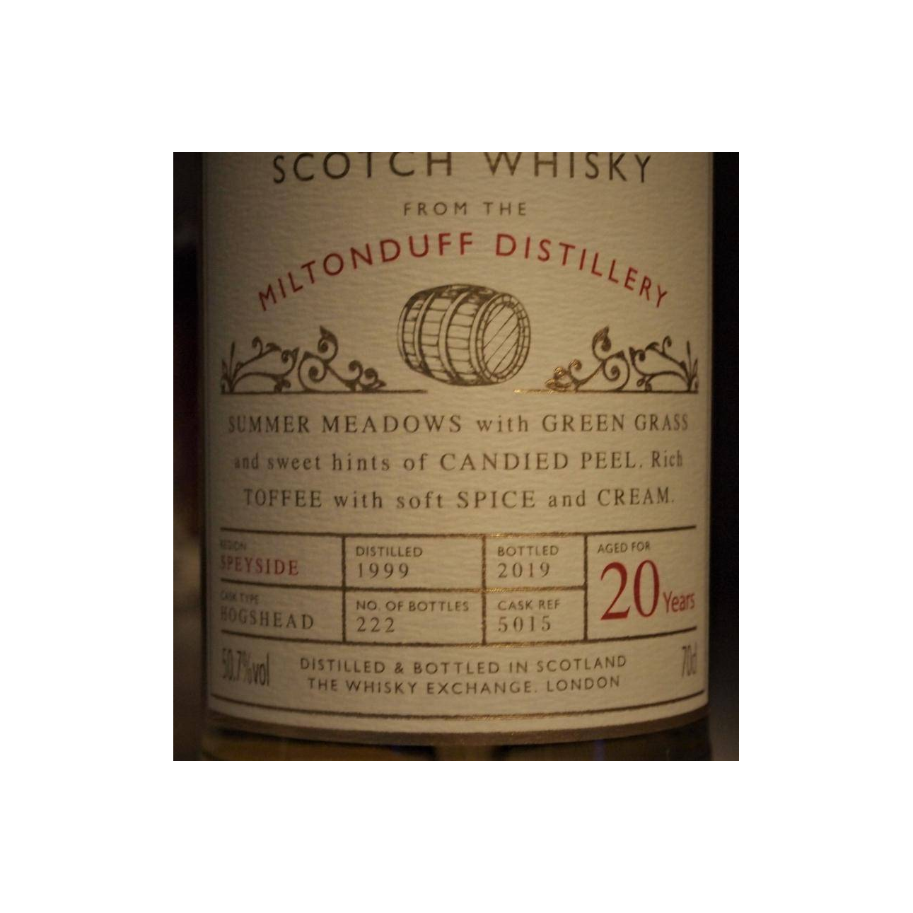 Miltonduff 1999 20 Years Single Malt Whisky 3
