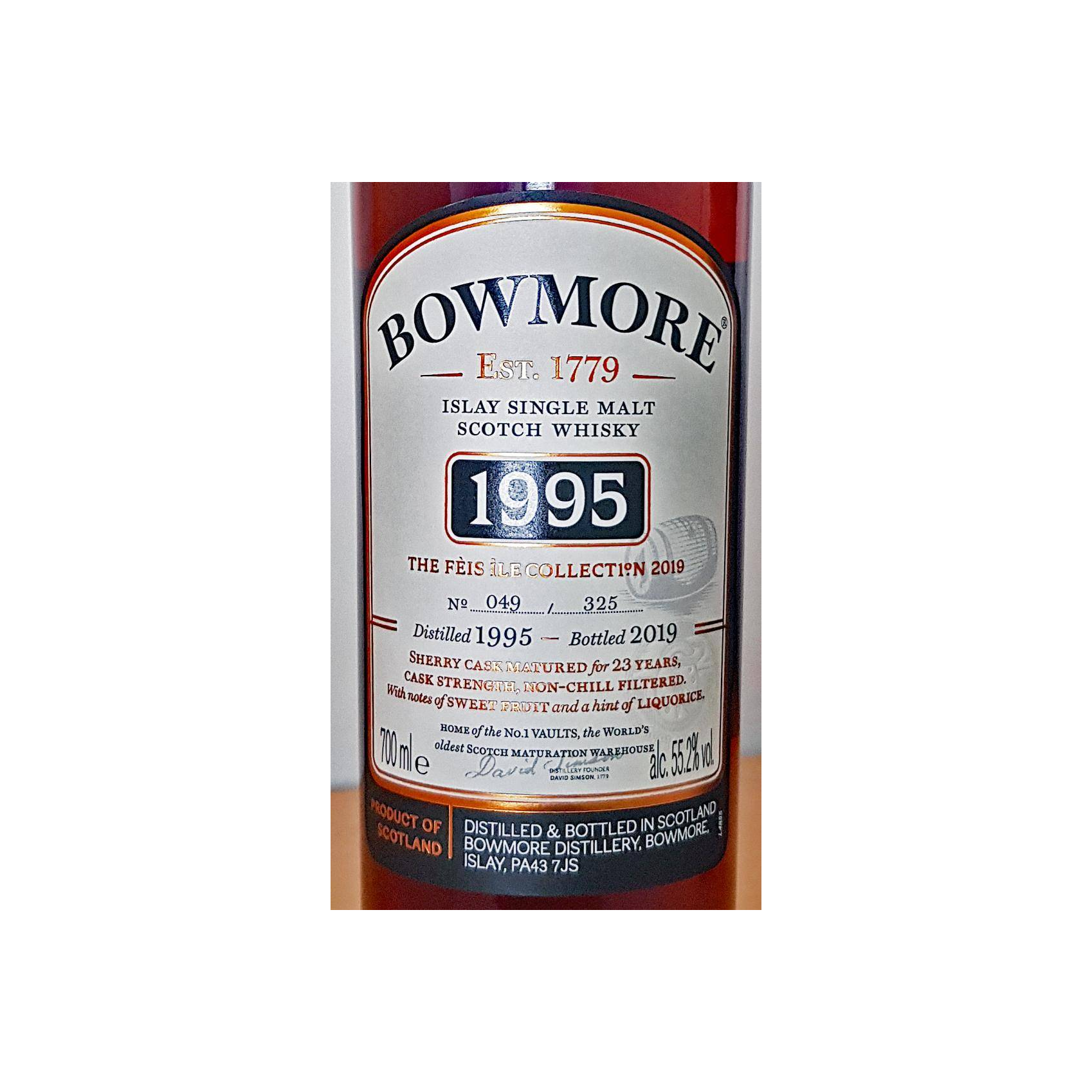 Bowmore 1995 23 Years Single Malt Whisky 2