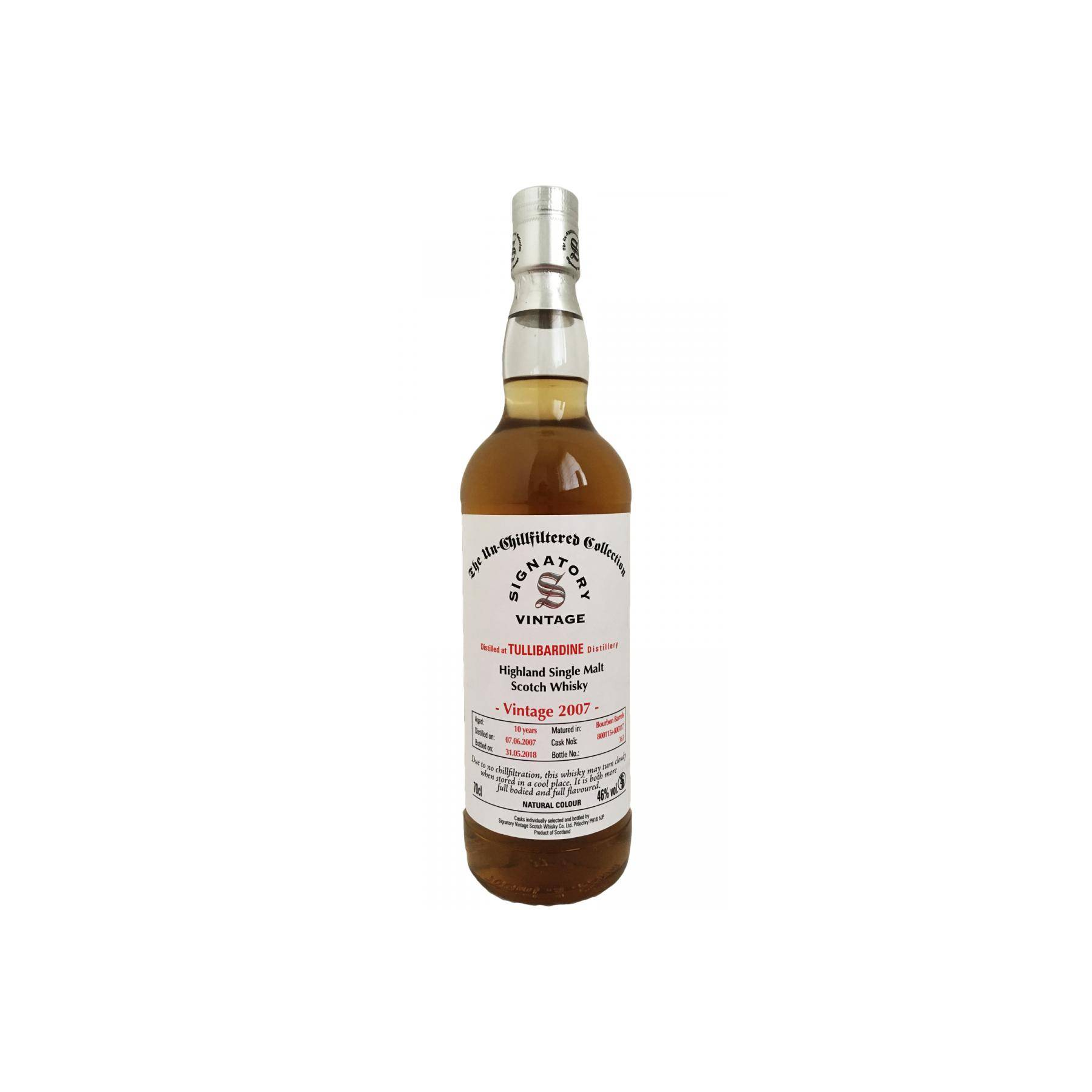 Tullibardine The Un-Chillfiltered Collection 2007 10 Years Single Malt Whisky 2