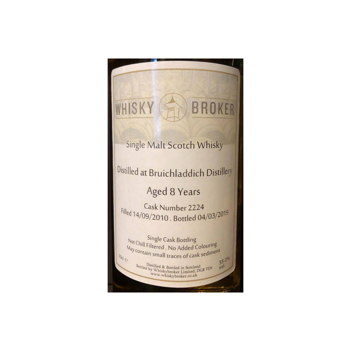 Bruichladdich Individual Cask Bottling 2010 8 Years Single Malt Whisky