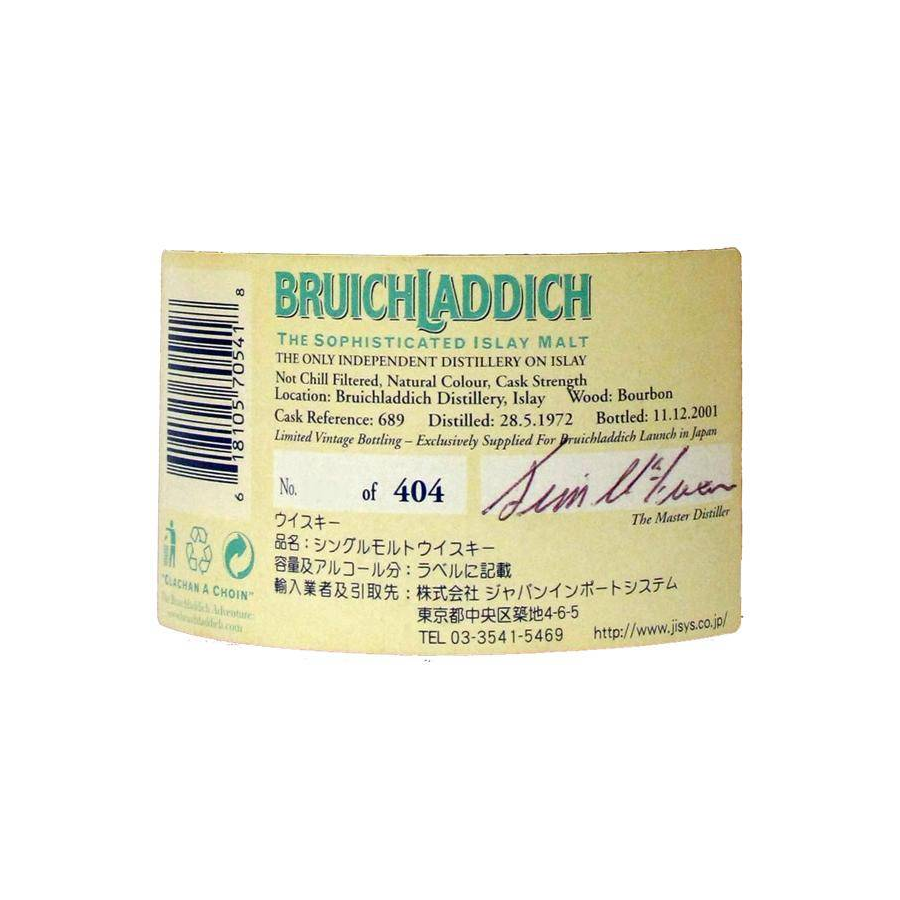 Bruichladdich 1972 29 Years Single Malt Whisky 2