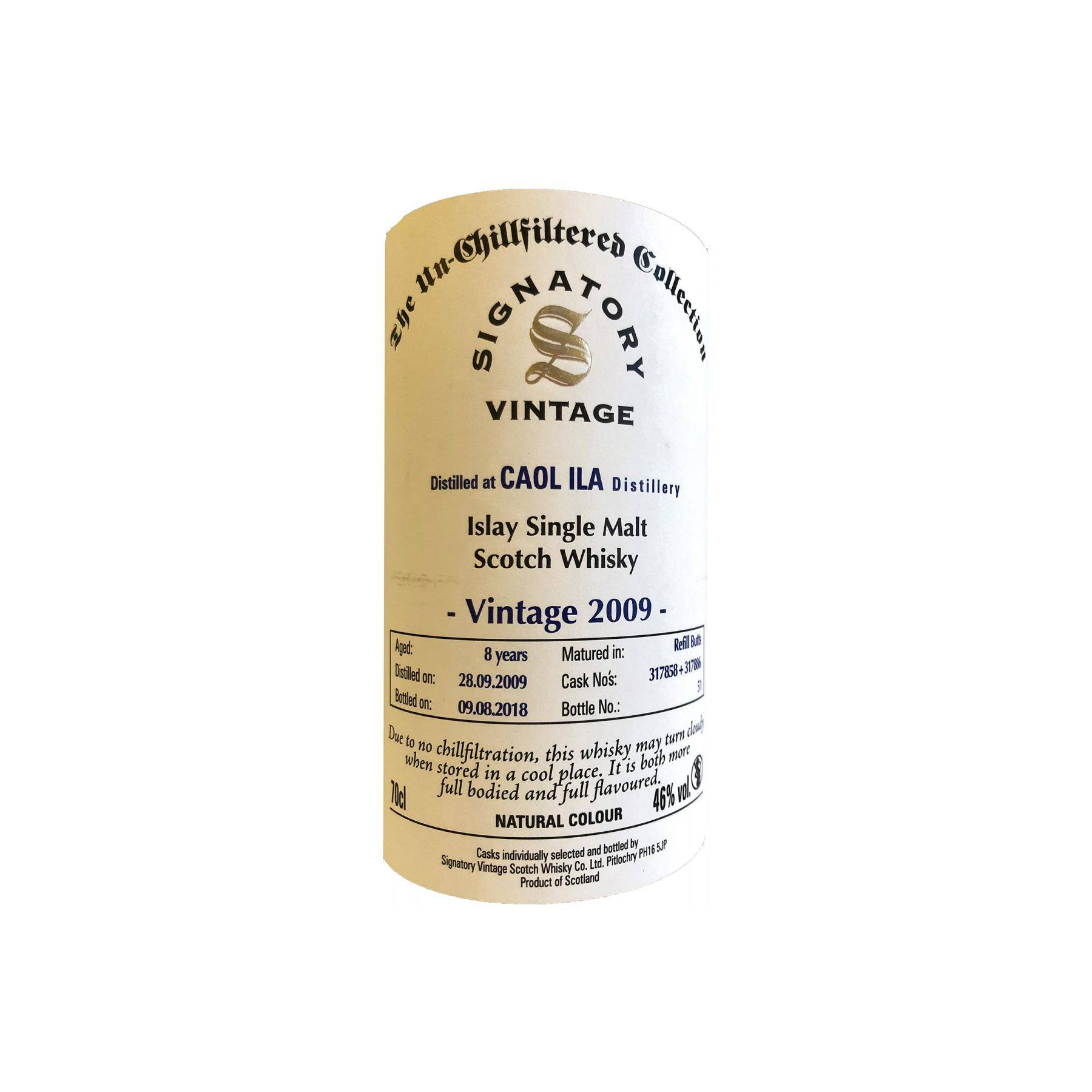 Caol Ila The Un-Chillfiltered Collection 2009 8 Years Single Malt Whisky 2