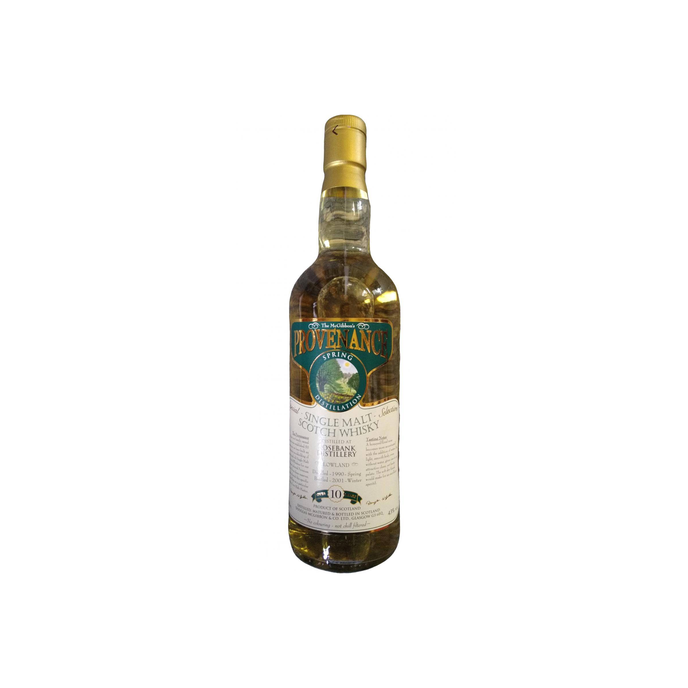 Rosebank McGibbon's Provenance 1990 10 Years Single Malt Whisky