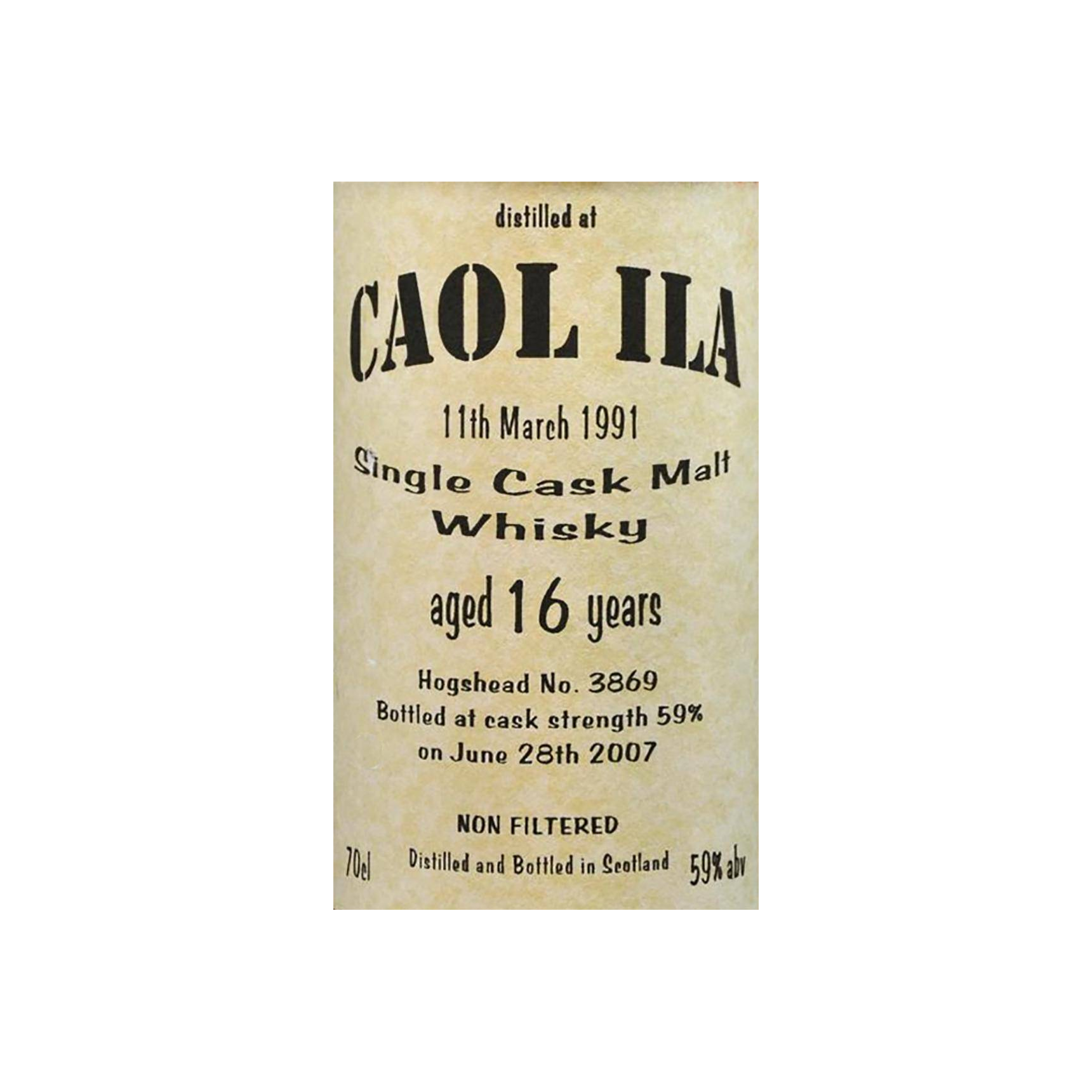 Caol Ila 1991 16 Years Single Malt Whisky 2