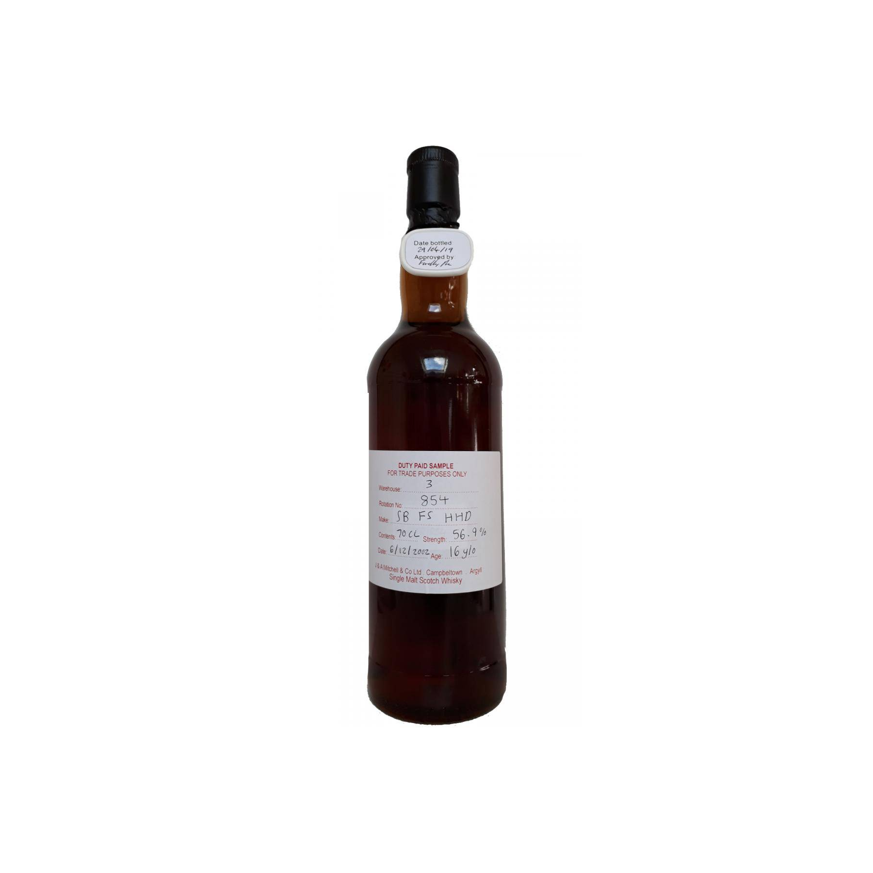 Springbank Duty Paid Sample - For Trade Purposes Only 2002 16 Years Single Malt Whisky