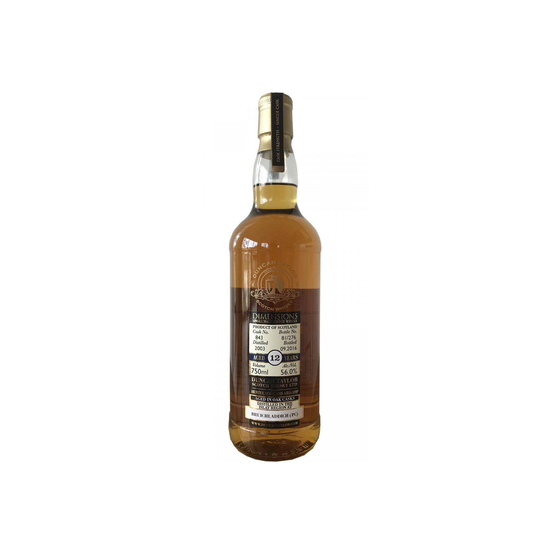 Bruichladdich Dimensions 2003 12 Years Single Malt Whisky