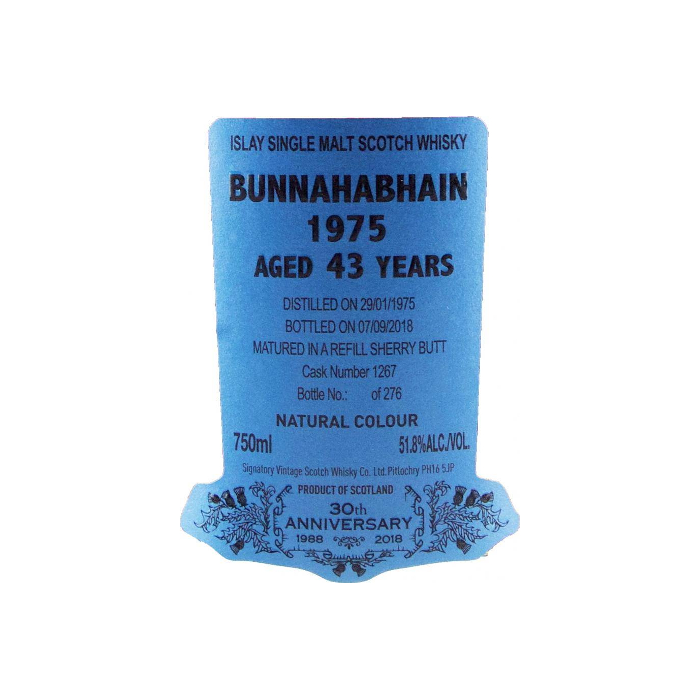 Bunnahabhain 1975 43 Years Single Malt Whisky 3