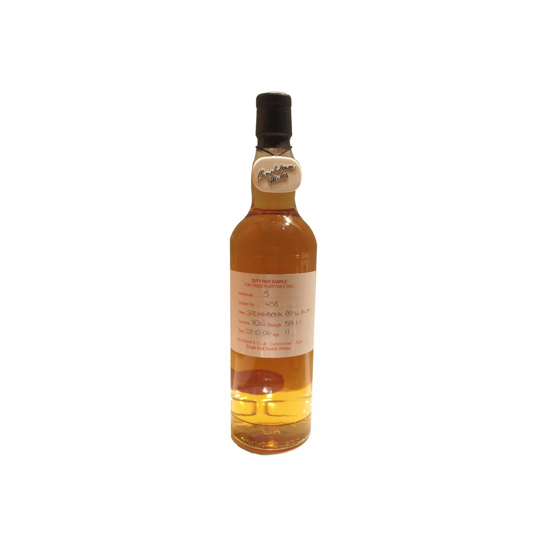 Springbank Duty Paid Sample - For Trade Purposes Only 2006 11 Years Single Malt Whisky 3