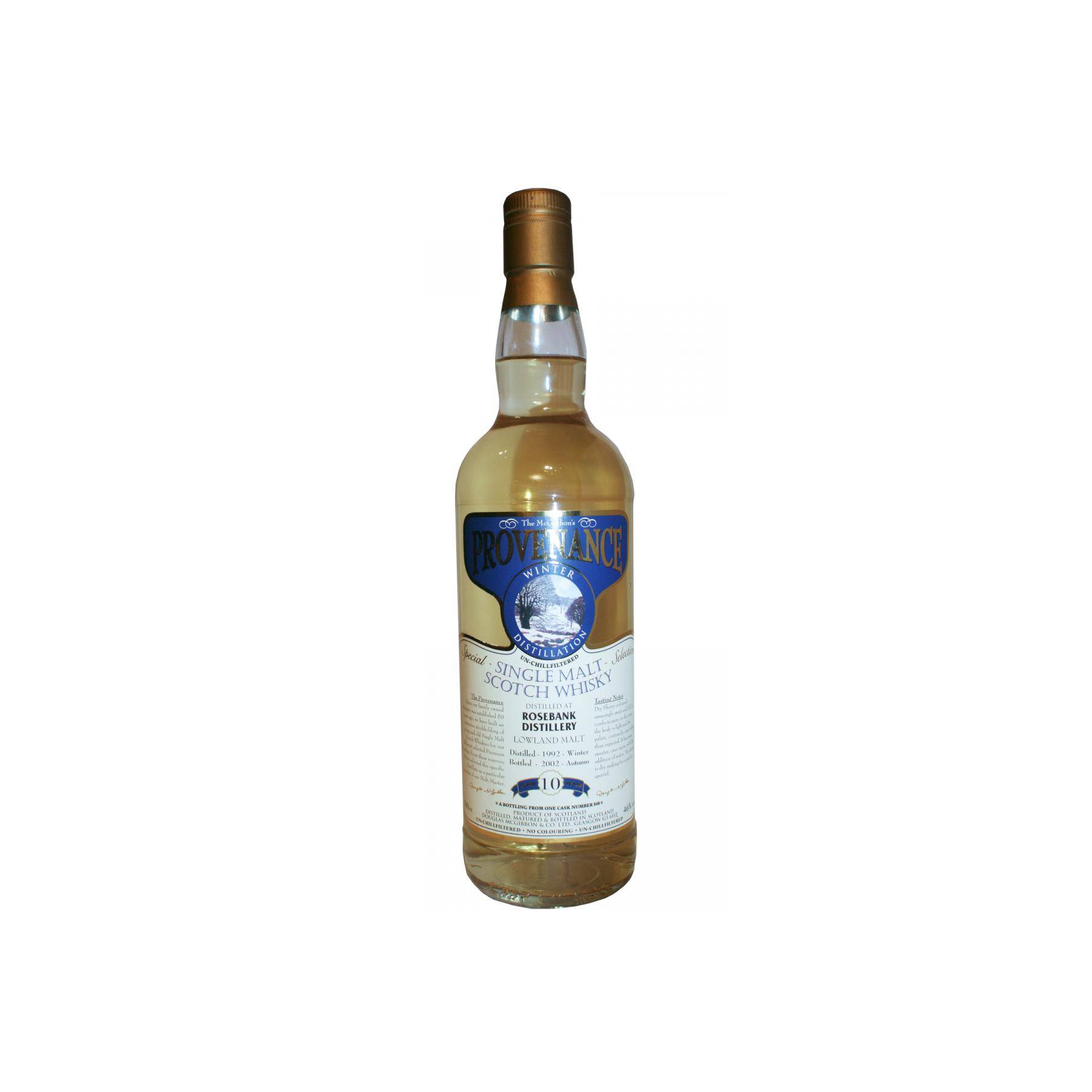 Rosebank McGibbon's Provenance 1992 10 Years Single Malt Whisky