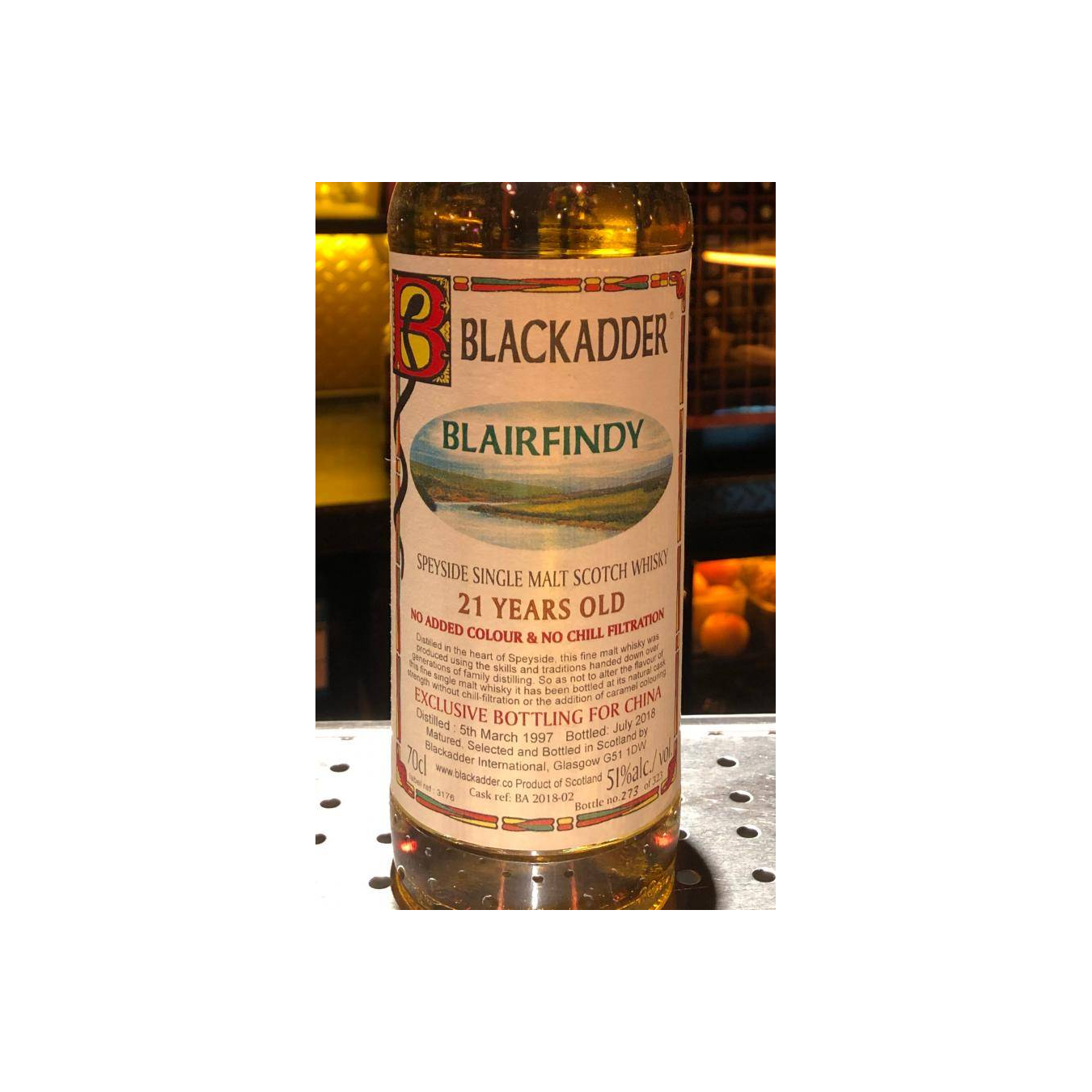 Blackadder 1997 21 Years Single Malt Whisky 2