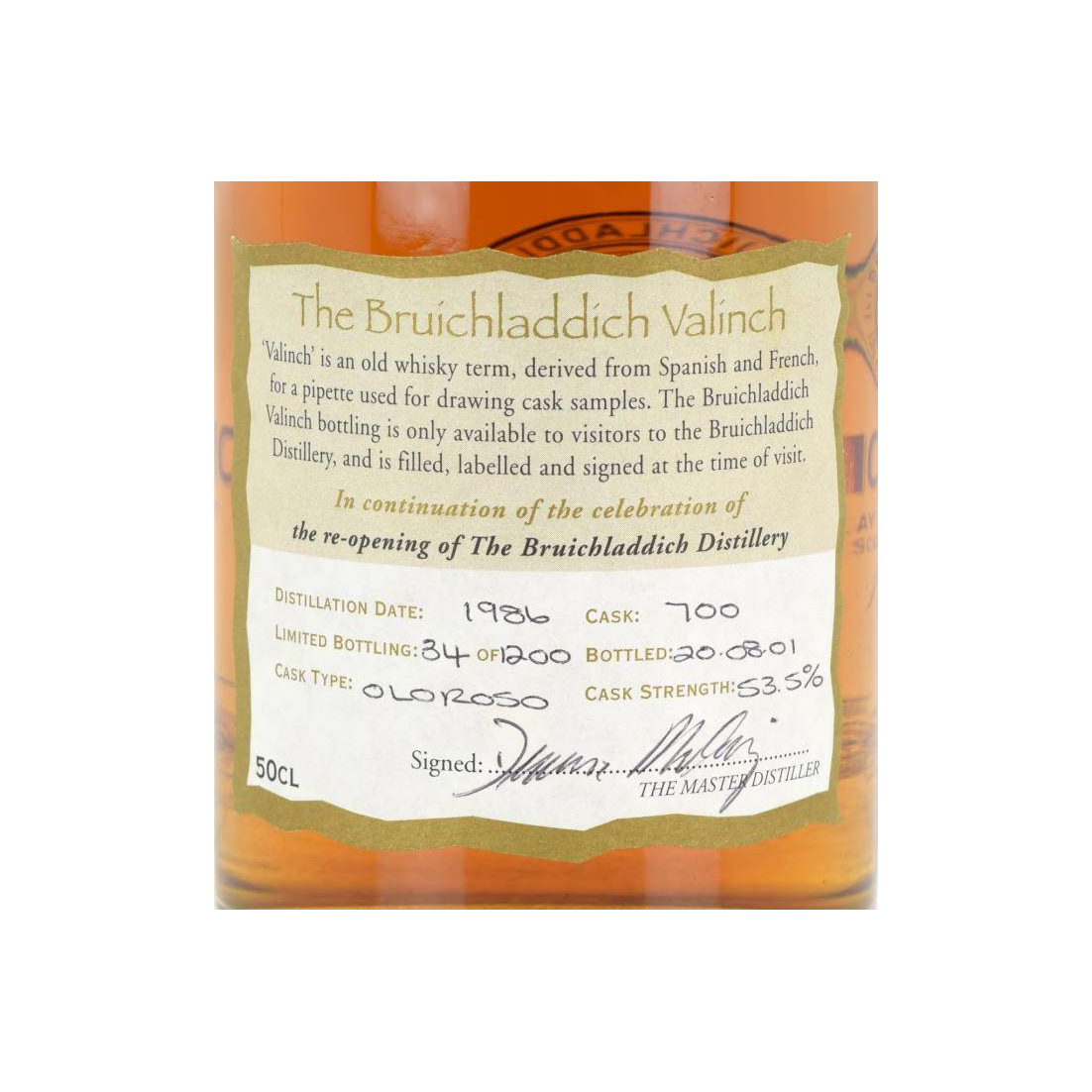 Bruichladdich 1986 Single Malt Whisky 3