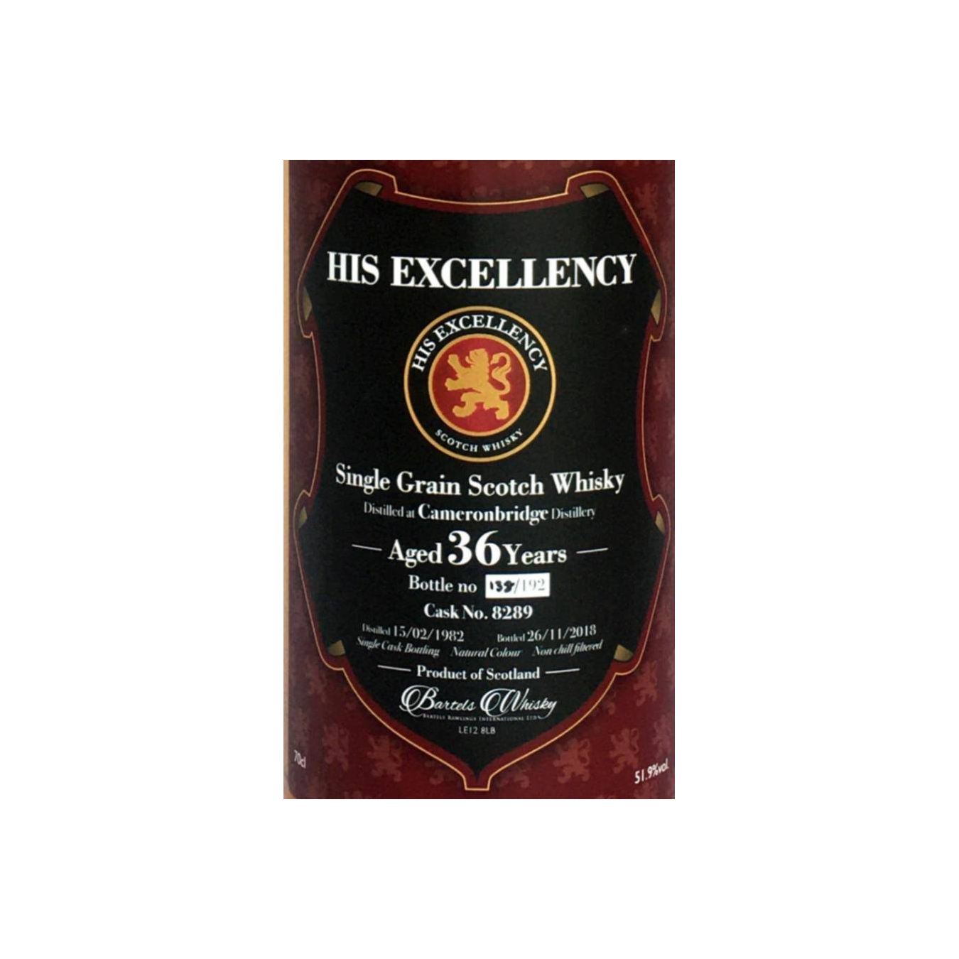 Cameronbridge 1982 36 Years Single Grain Whisky 2