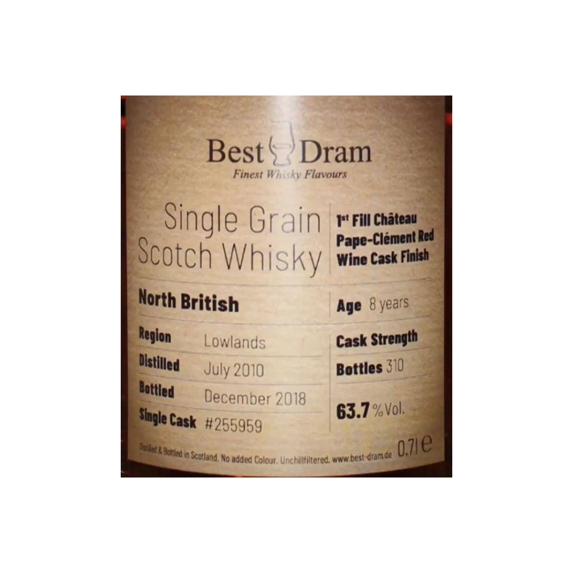 North British 2010 8 Years Single Grain Whisky 2