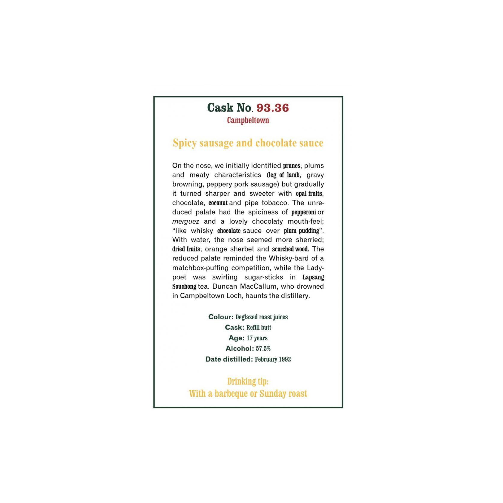 The Scotch Malt Whisky Society 1992 17 Years Single Malt Whisky