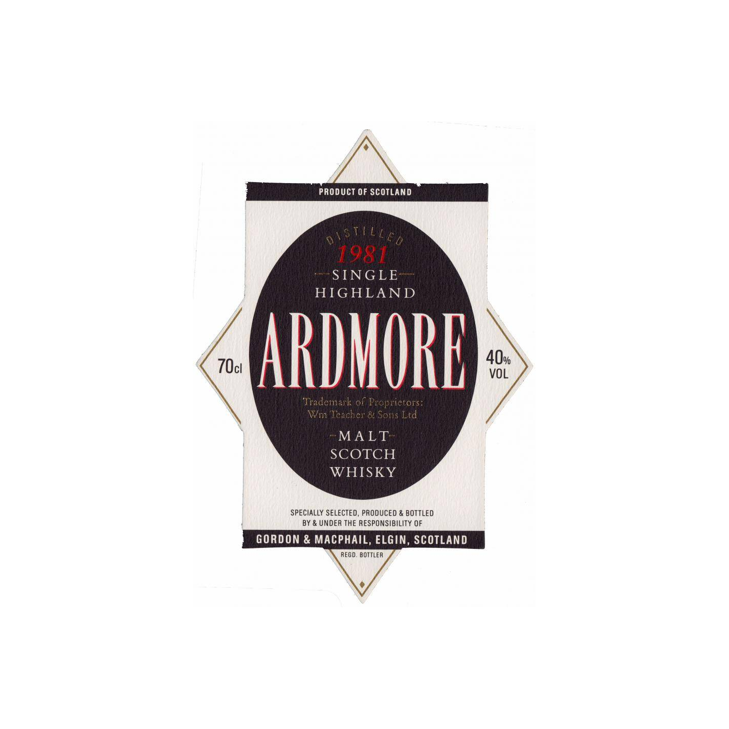 Ardmore Licensed Bottling 1981 14 Years Single Malt Whisky 2