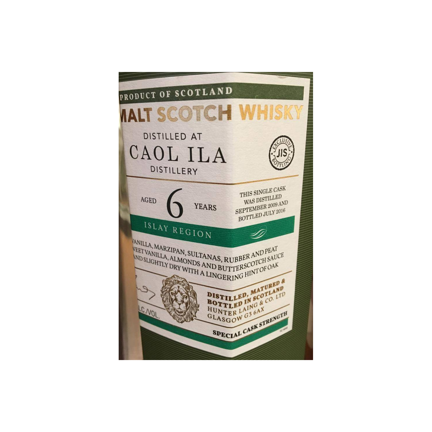 Caol Ila Old Malt Cask 2009 6 Years Single Malt Whisky 2