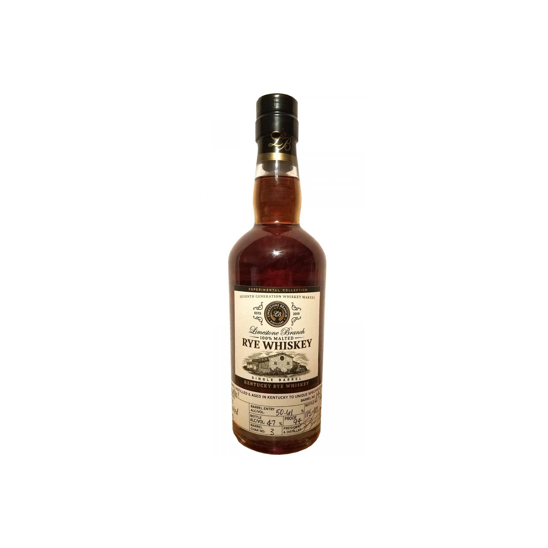 Limestone Branch Malted Rye Whiskey