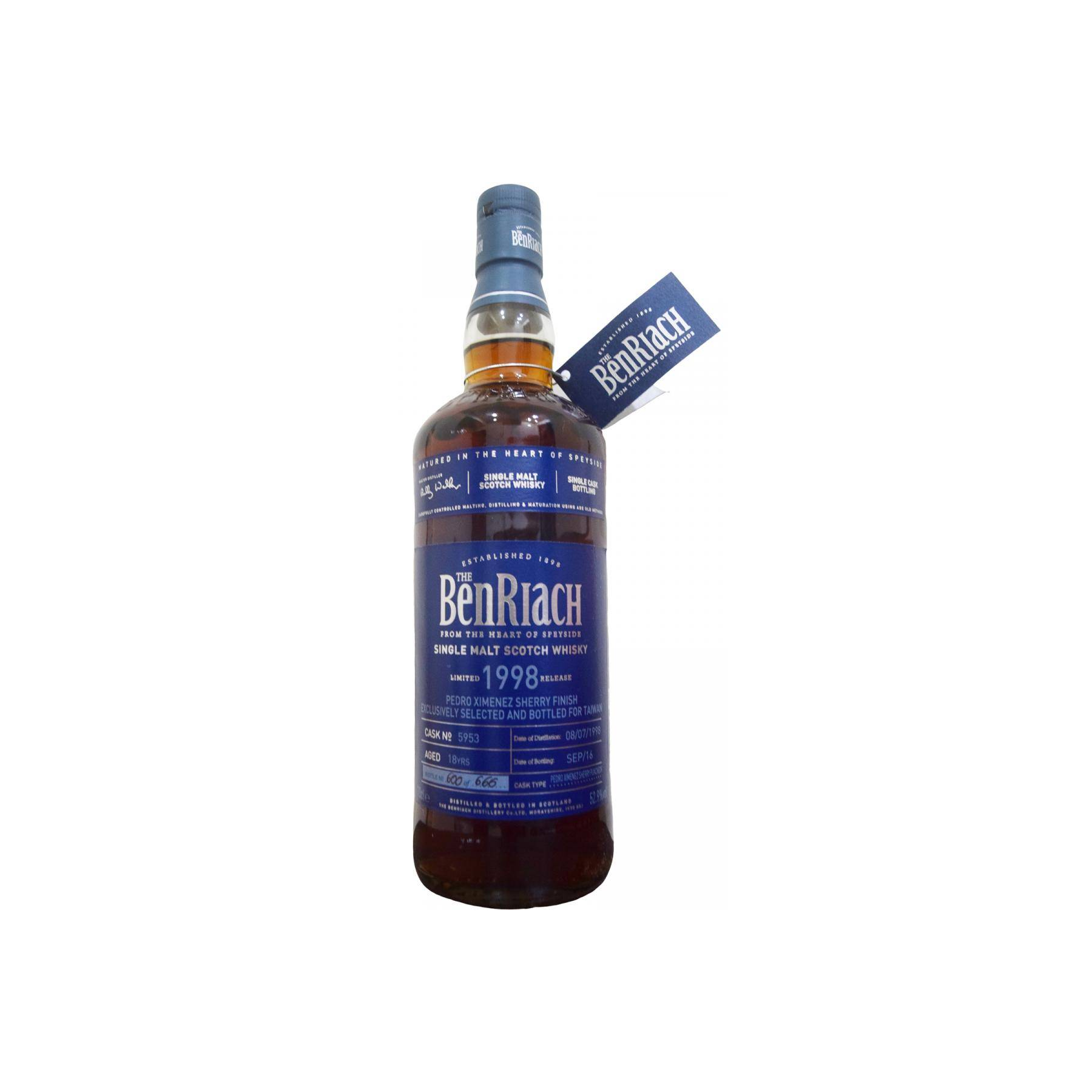 BenRiach Individual Cask Bottling 1998 18 Years Single Malt Whisky