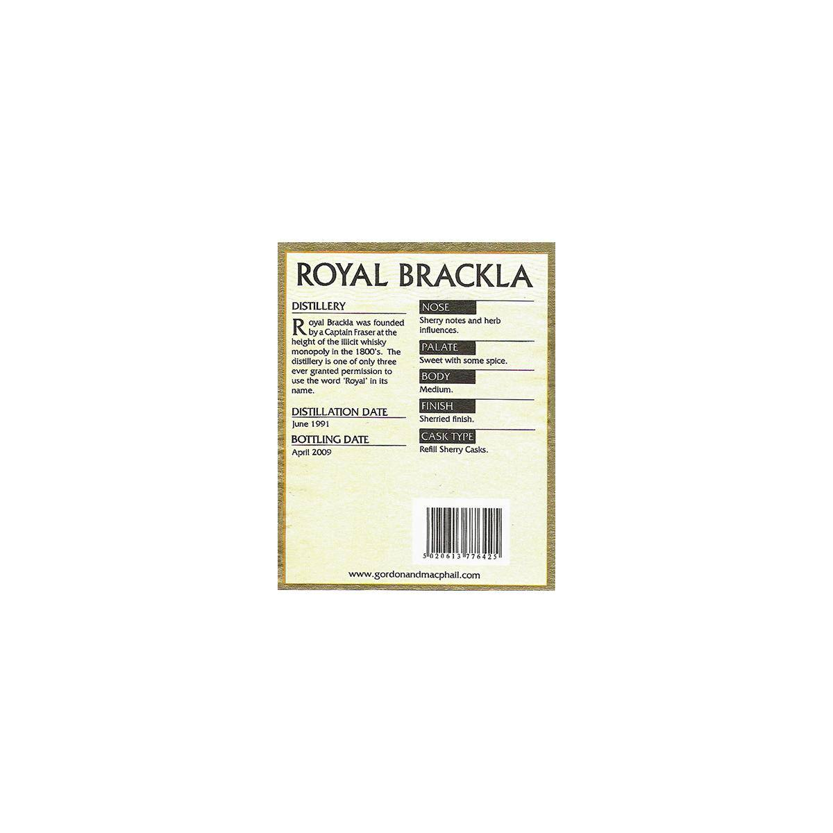 Royal Brackla Connoisseurs Choice 1991 17 Years Single Malt Whisky 3