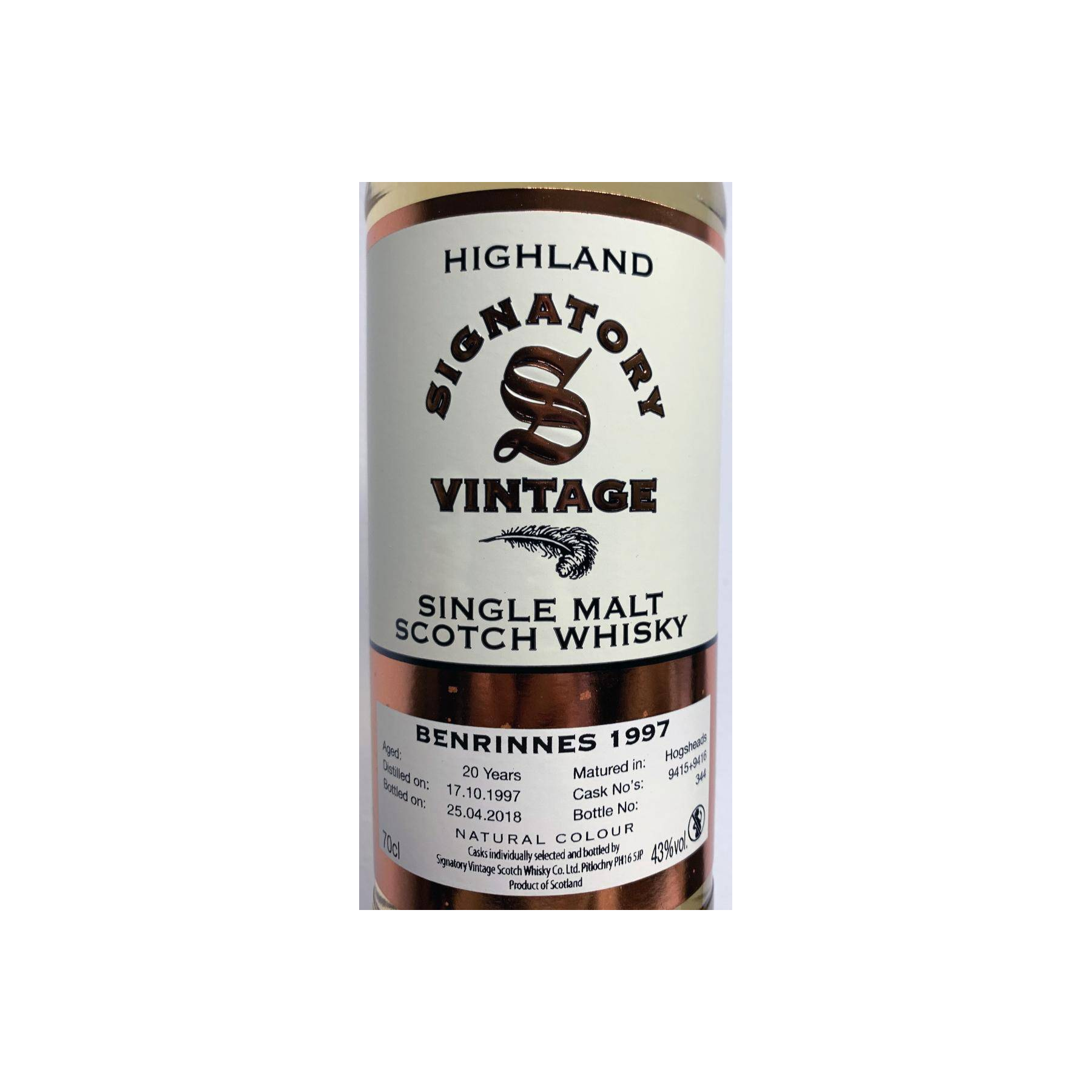 Benrinnes Vintage Collection 1997 20 Years Single Malt Whisky 2