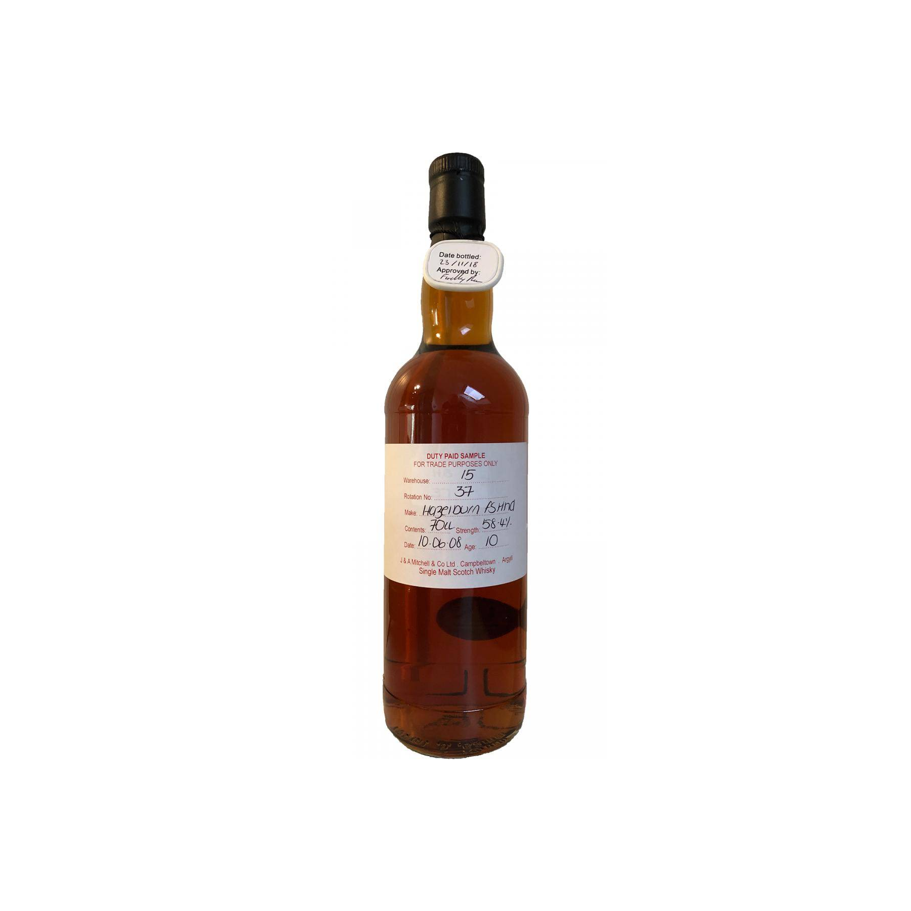 Hazelburn Duty Paid Sample - For Trade Purposes Only 2008 10 Years Single Malt Whisky