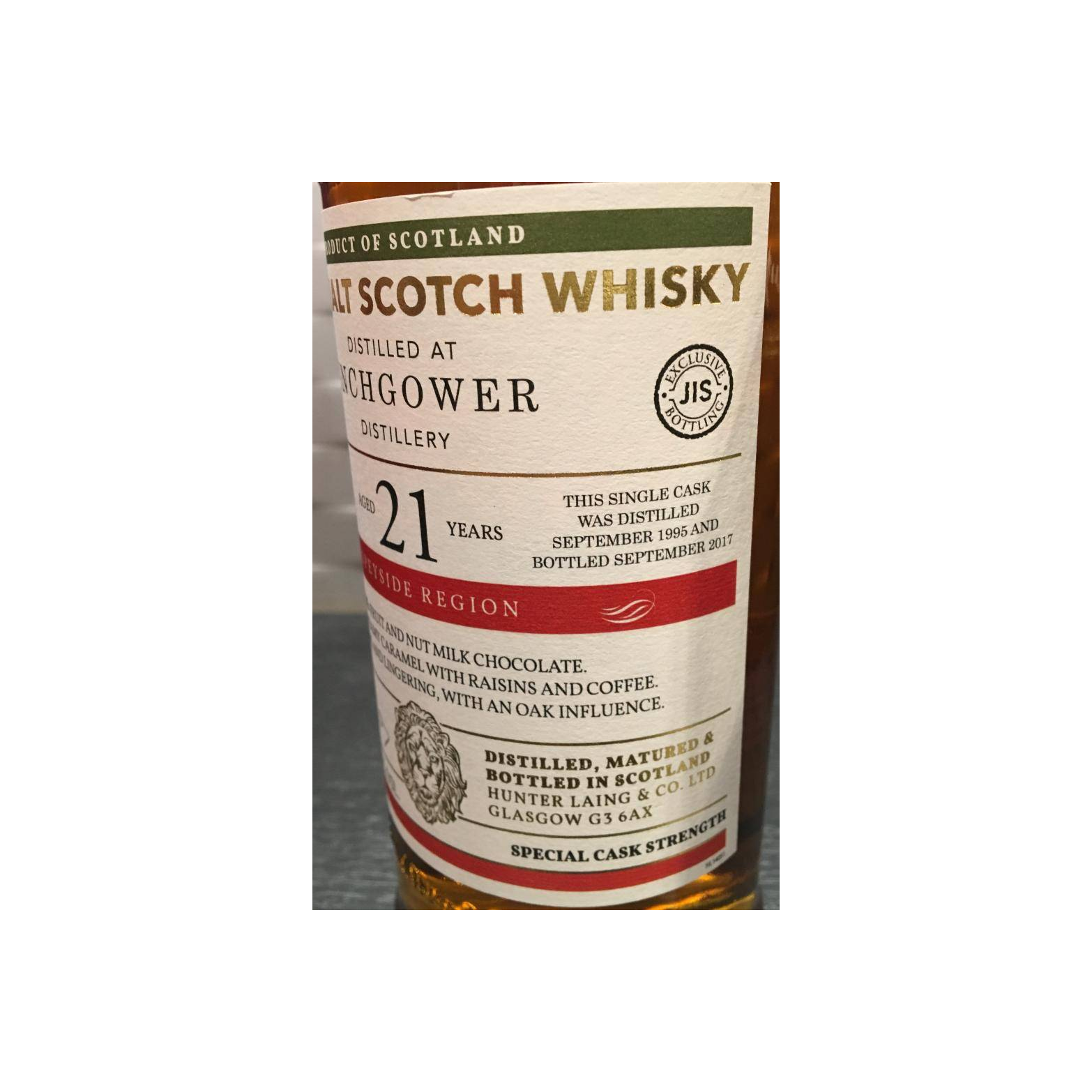 Inchgower 1995 21 Years Single Malt Whisky 2