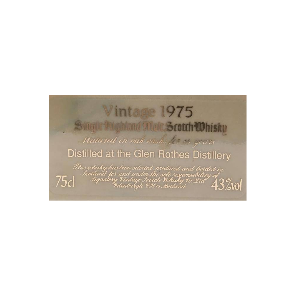 The Glenrothes 1975 16 Years Single Malt Whisky 3