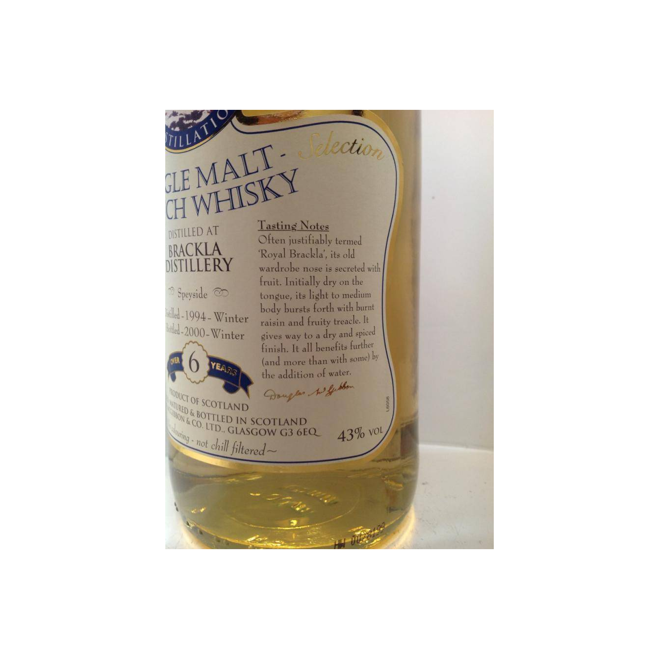 Royal Brackla McGibbon's Provenance 1994 6 Years Single Malt Whisky 3