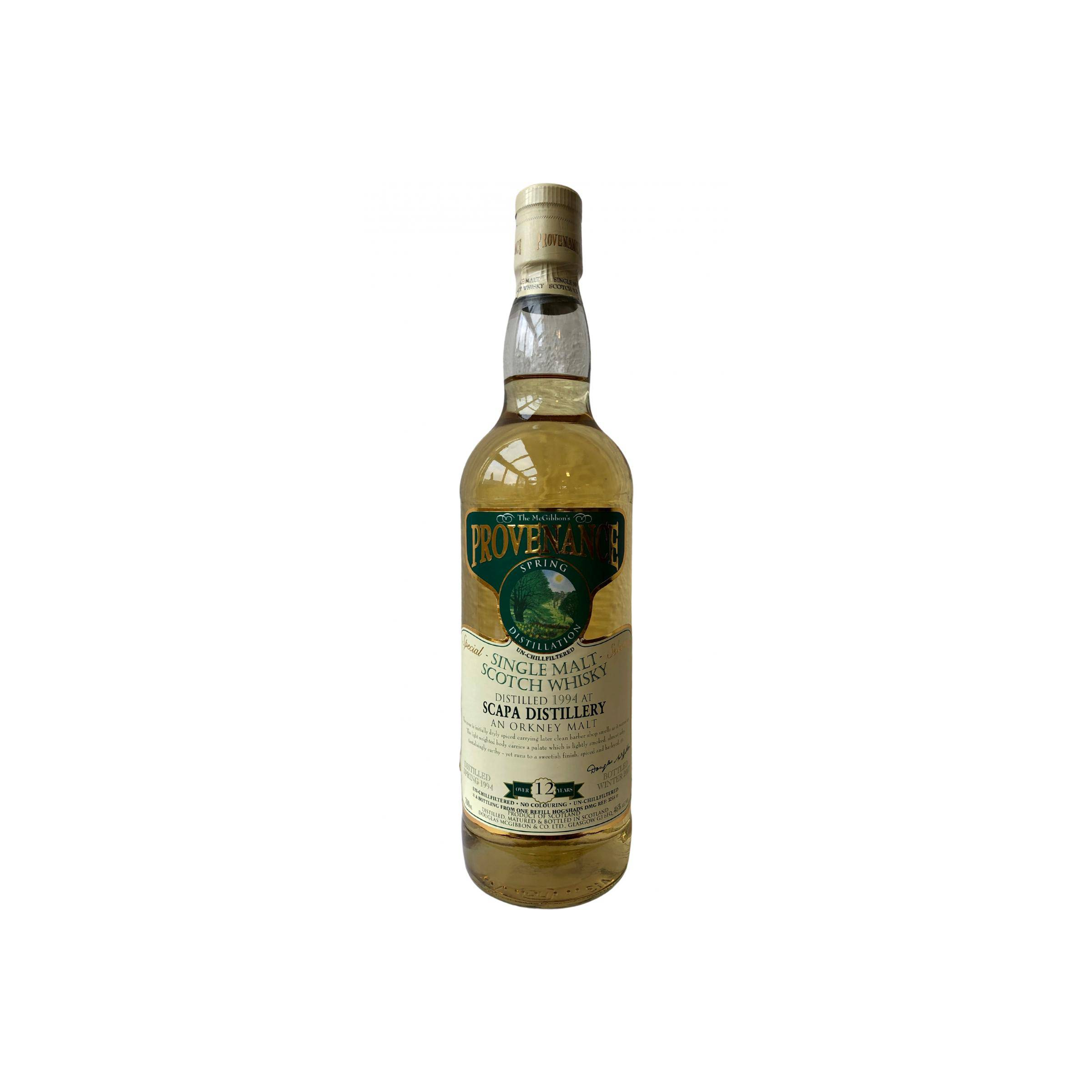 Scapa McGibbon's Provenance 1994 12 Years Single Malt Whisky