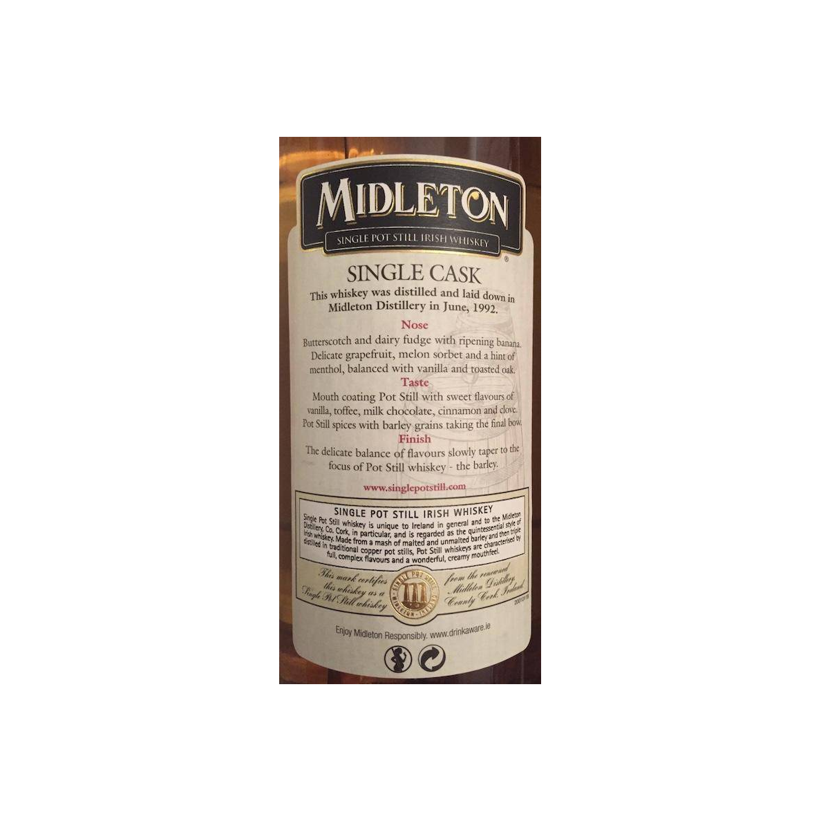 Midleton Single Cask 1992 Single Pot Still Whisky 2